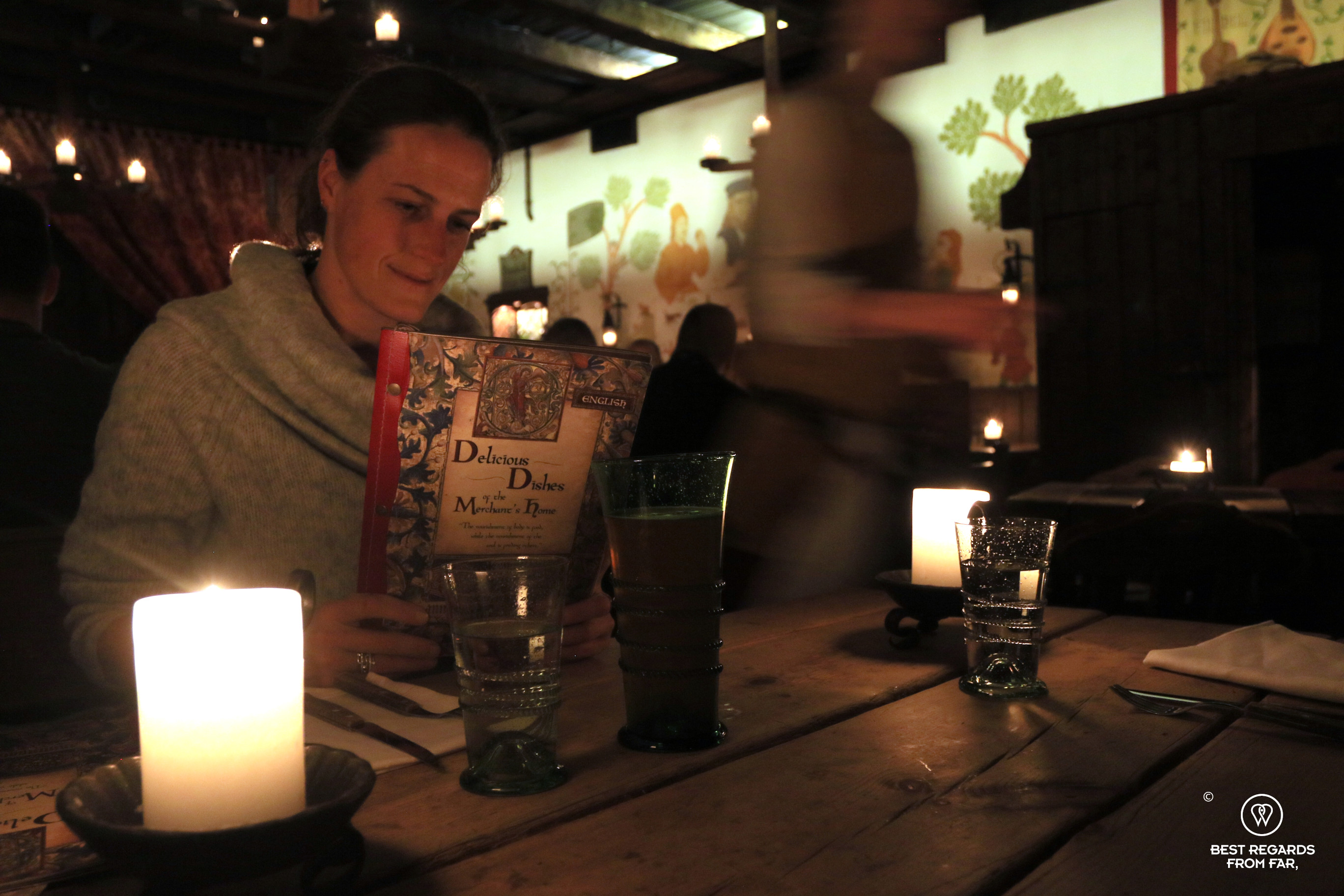 Inside Olde Hansa medieval restaurant,Tallinn