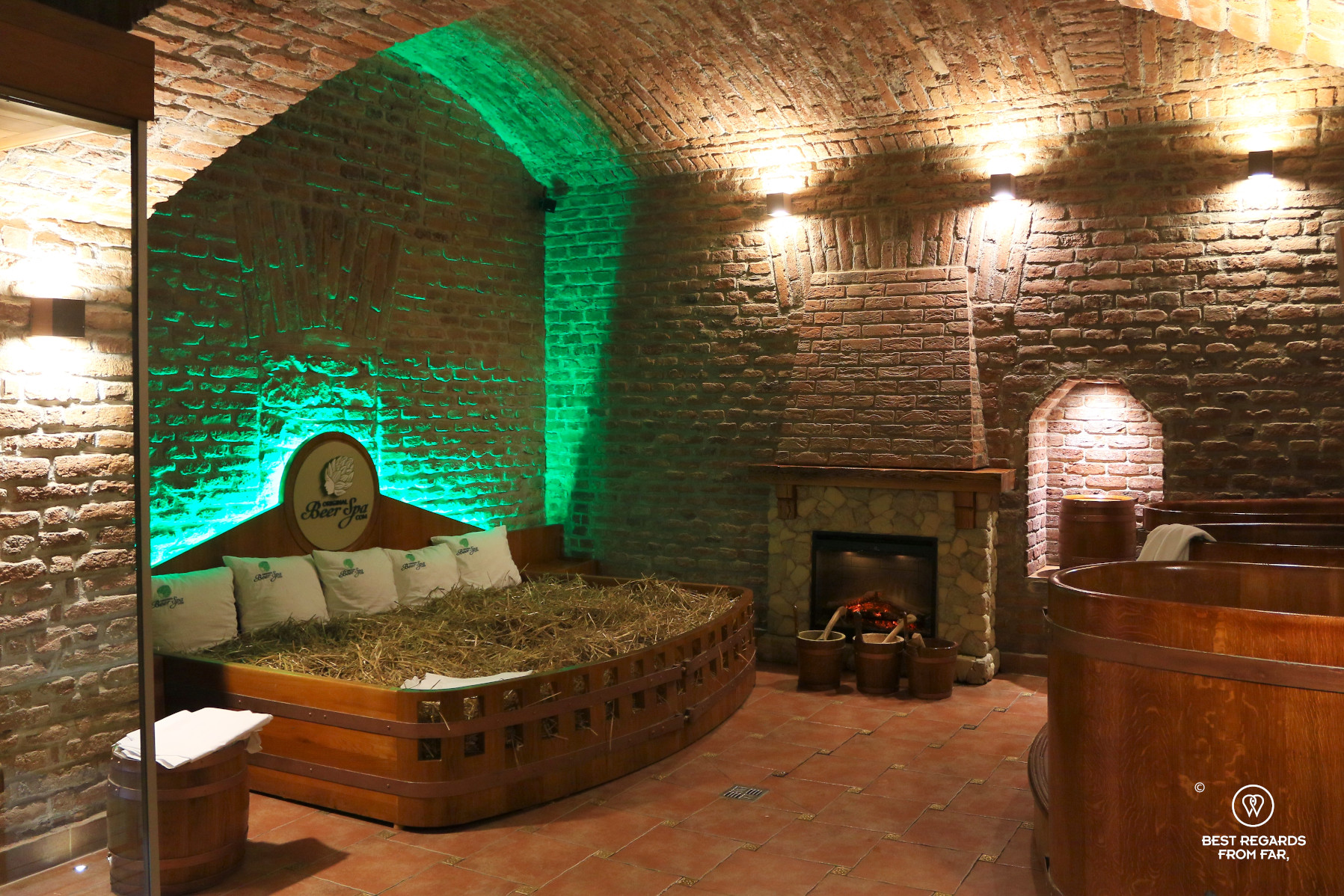 The private space at Prague Original Beer Spa