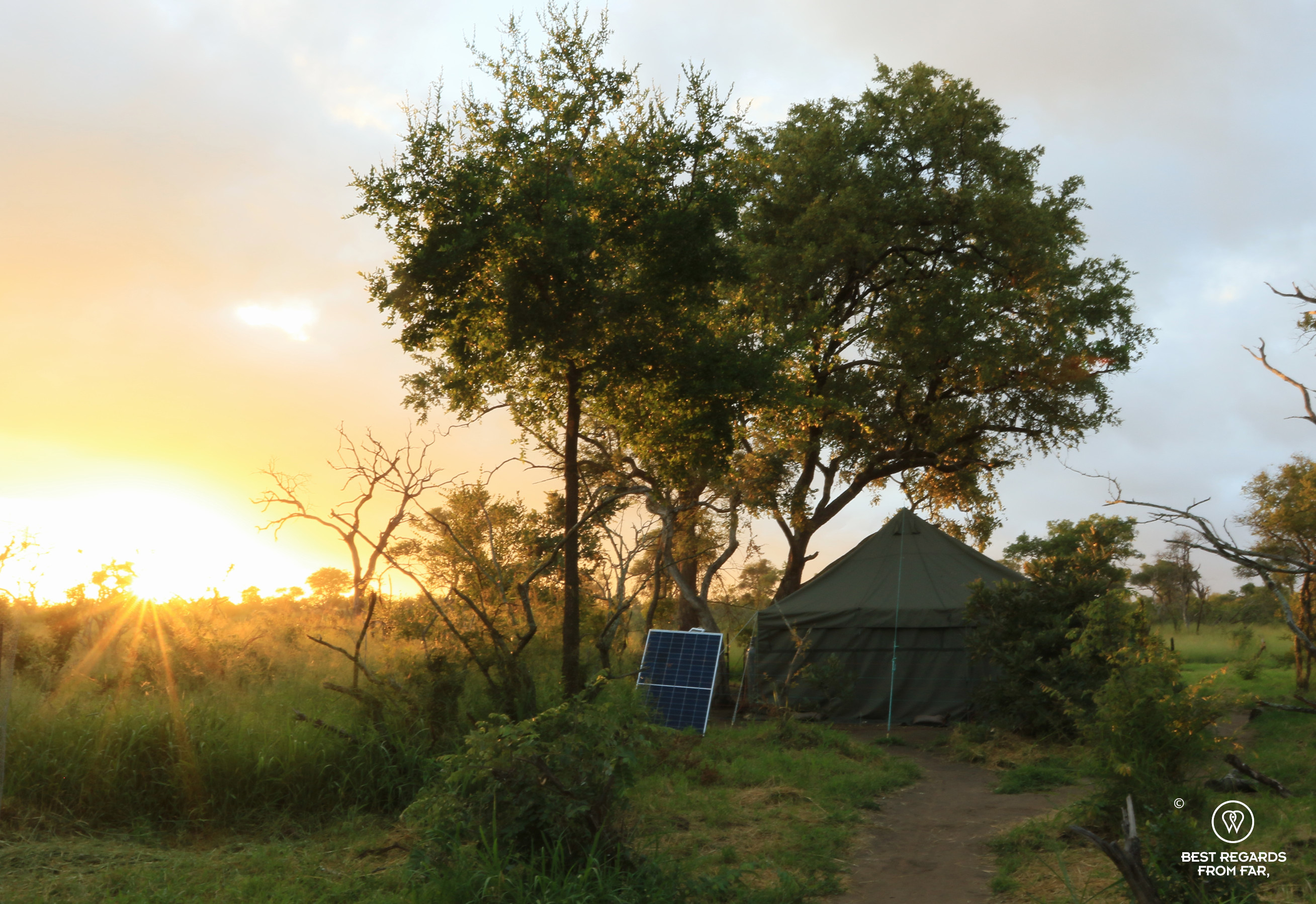 Pridelands camp at sunrise, Greater Kruger, South Africa