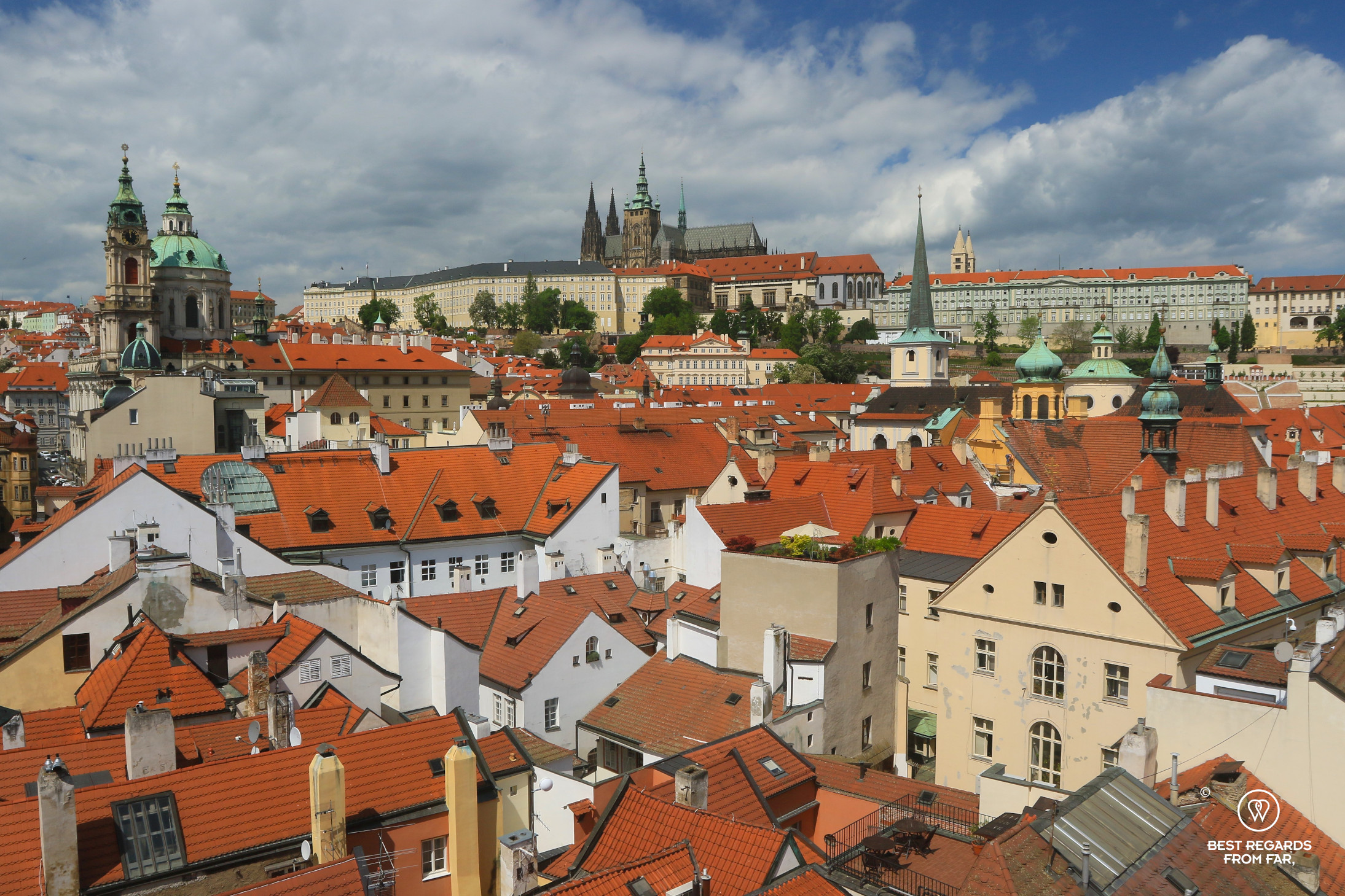 View from the Lesser Town Bridge Tower on Prague Castle