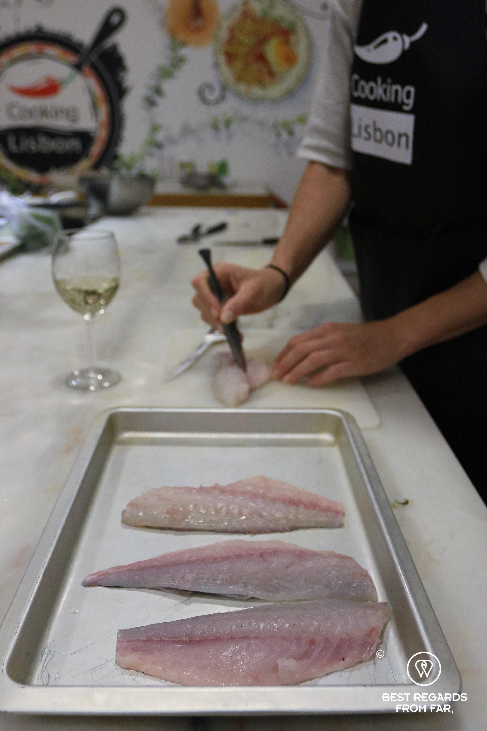 Learning to filet at Cooking Lisbon