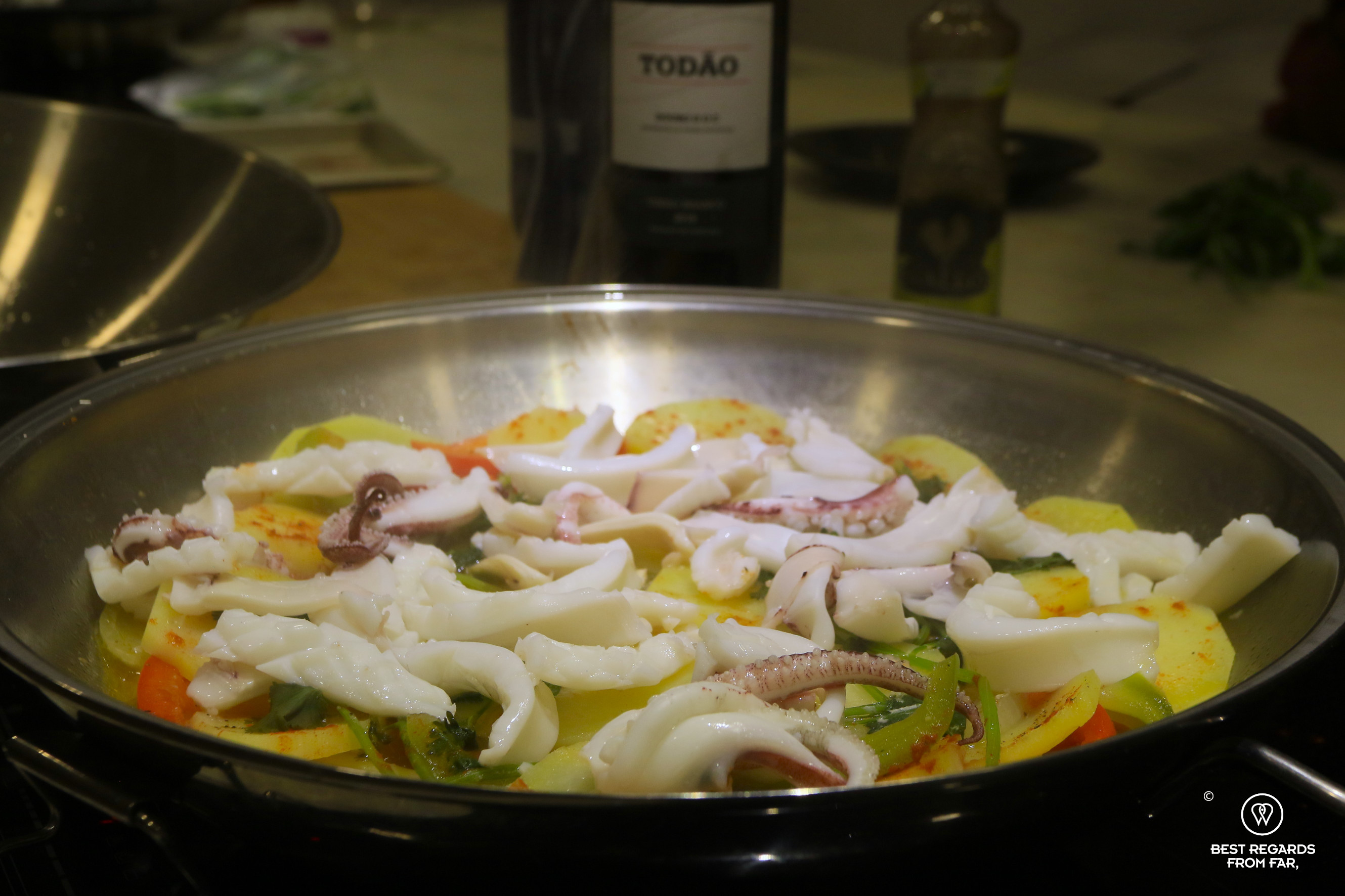 Slowly cooking the Cataplana in Lisbon