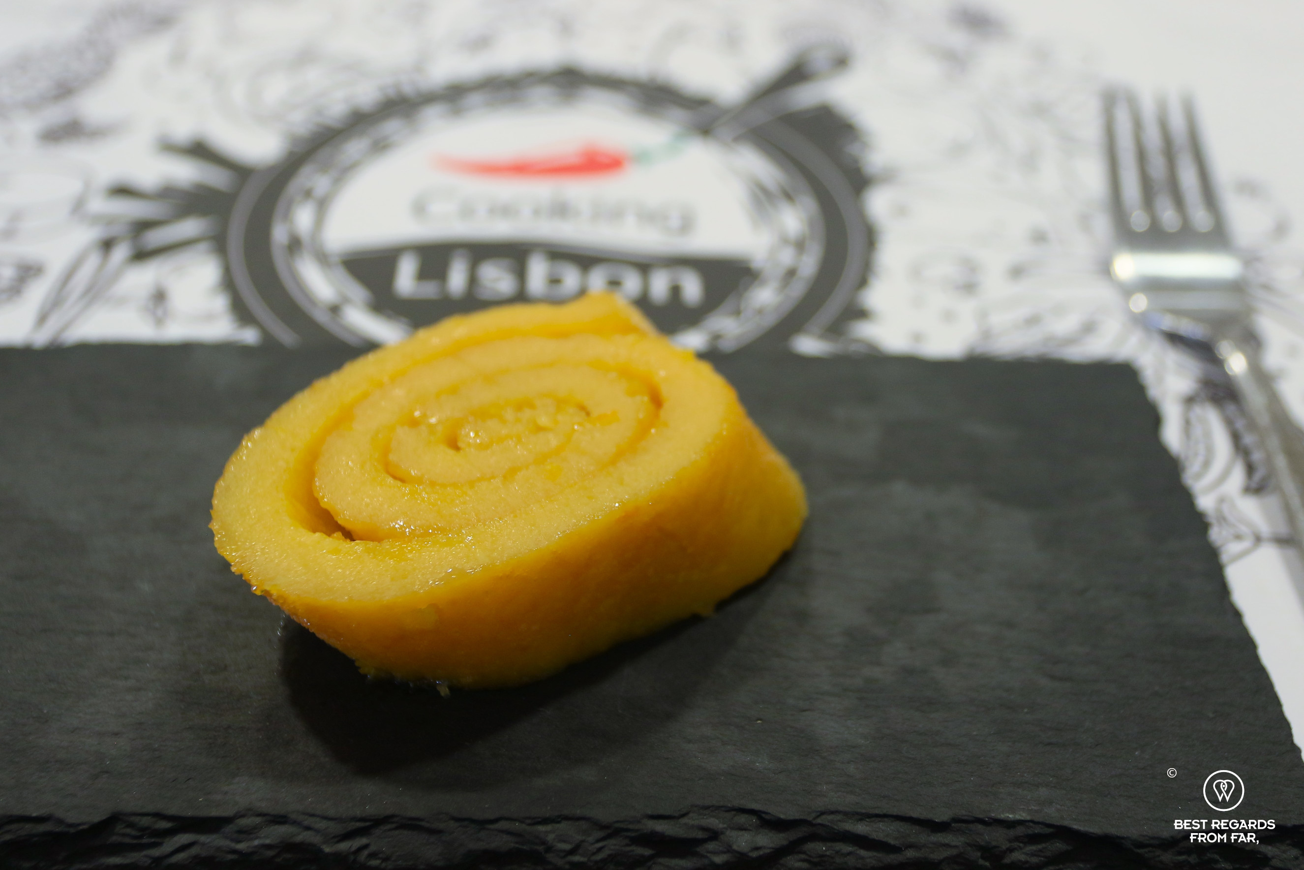 The delicious orange-roll cake, Cooking class Lisbon