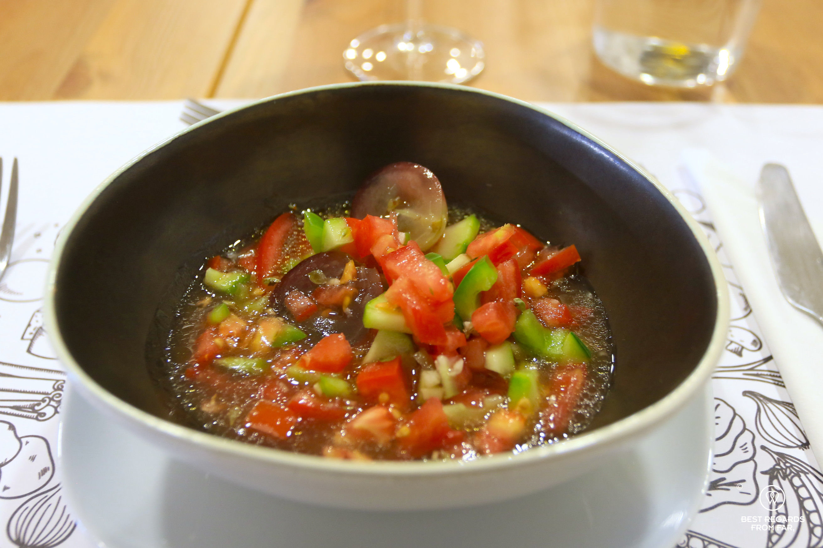 The Portuguese gazpacho at Cooking Lisbon
