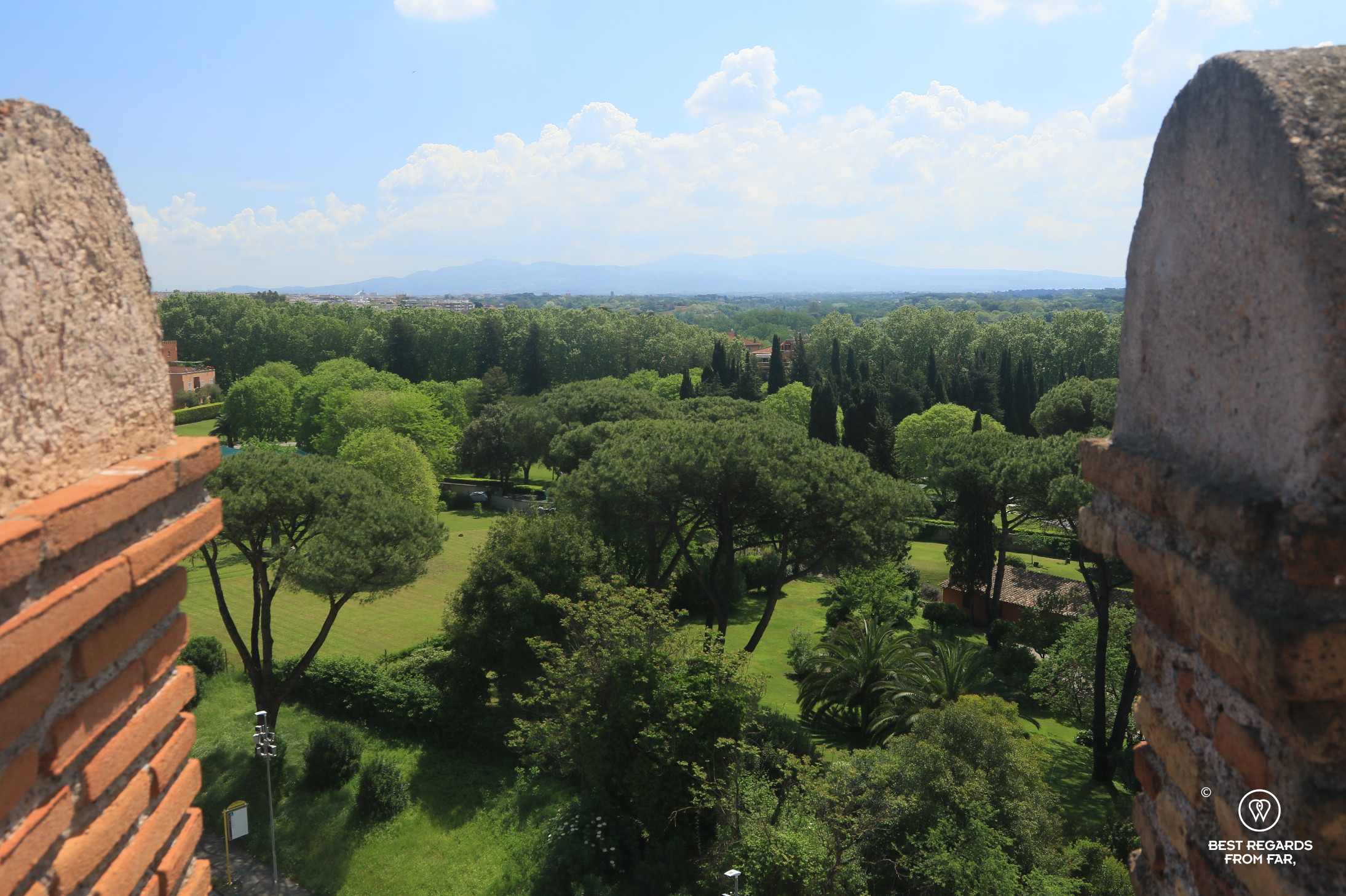 View from thhe Gate of Saint Sebastian, Rome