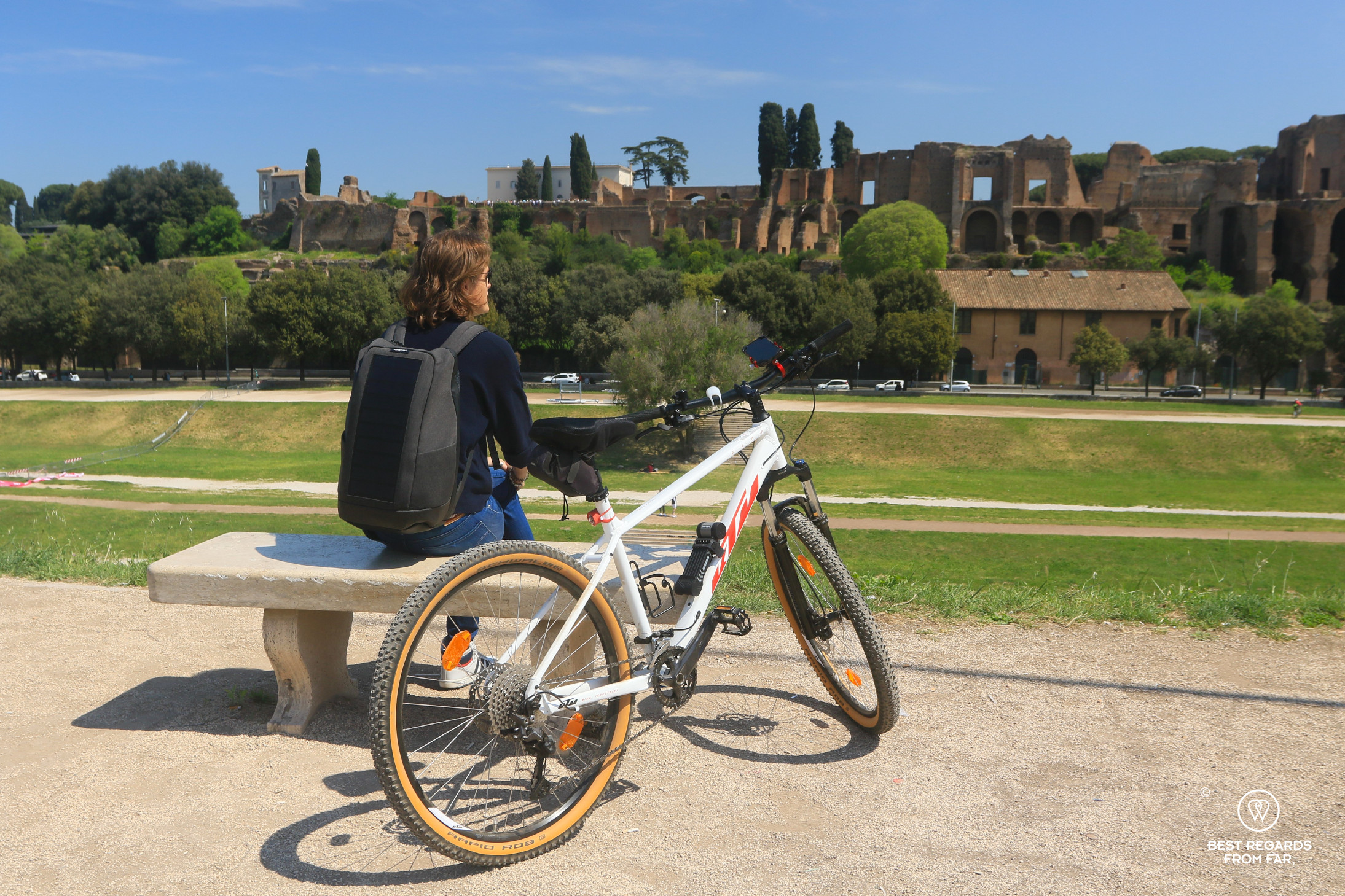 Biking the Via Appia by the Circus Maximus and the Palatine Hill, Rome