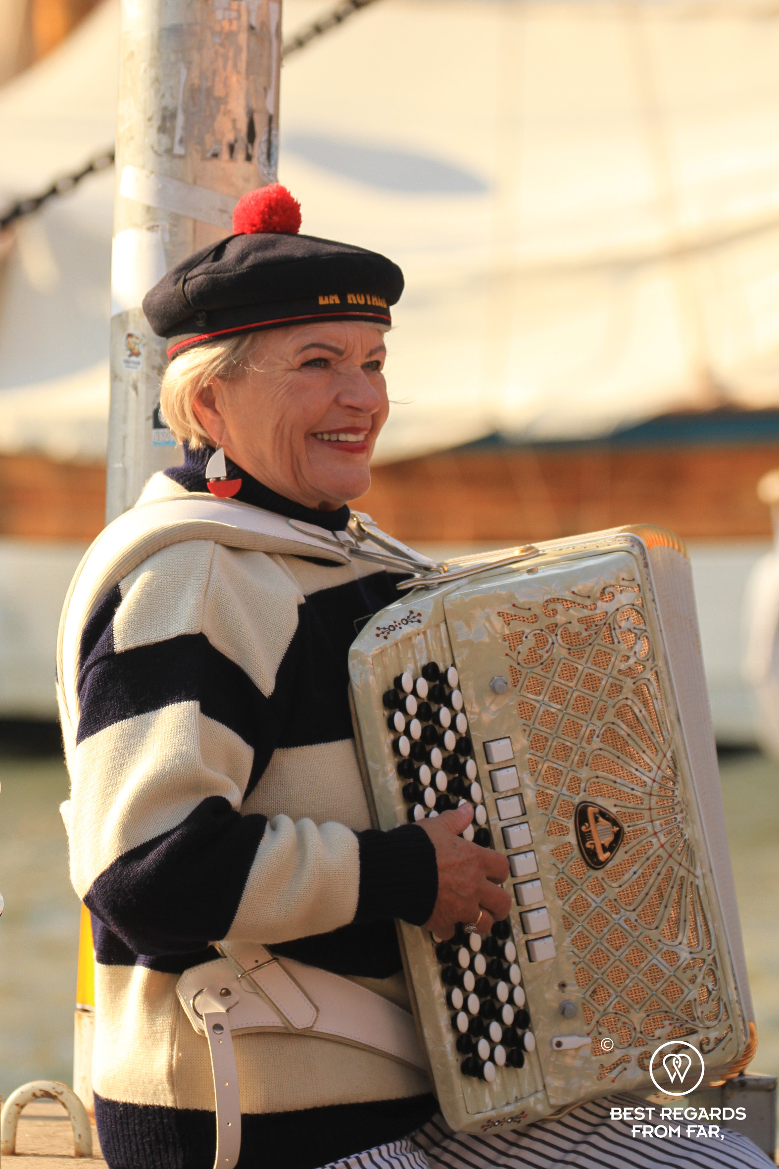 Musician at the herring festival at Market Square, Helsinki