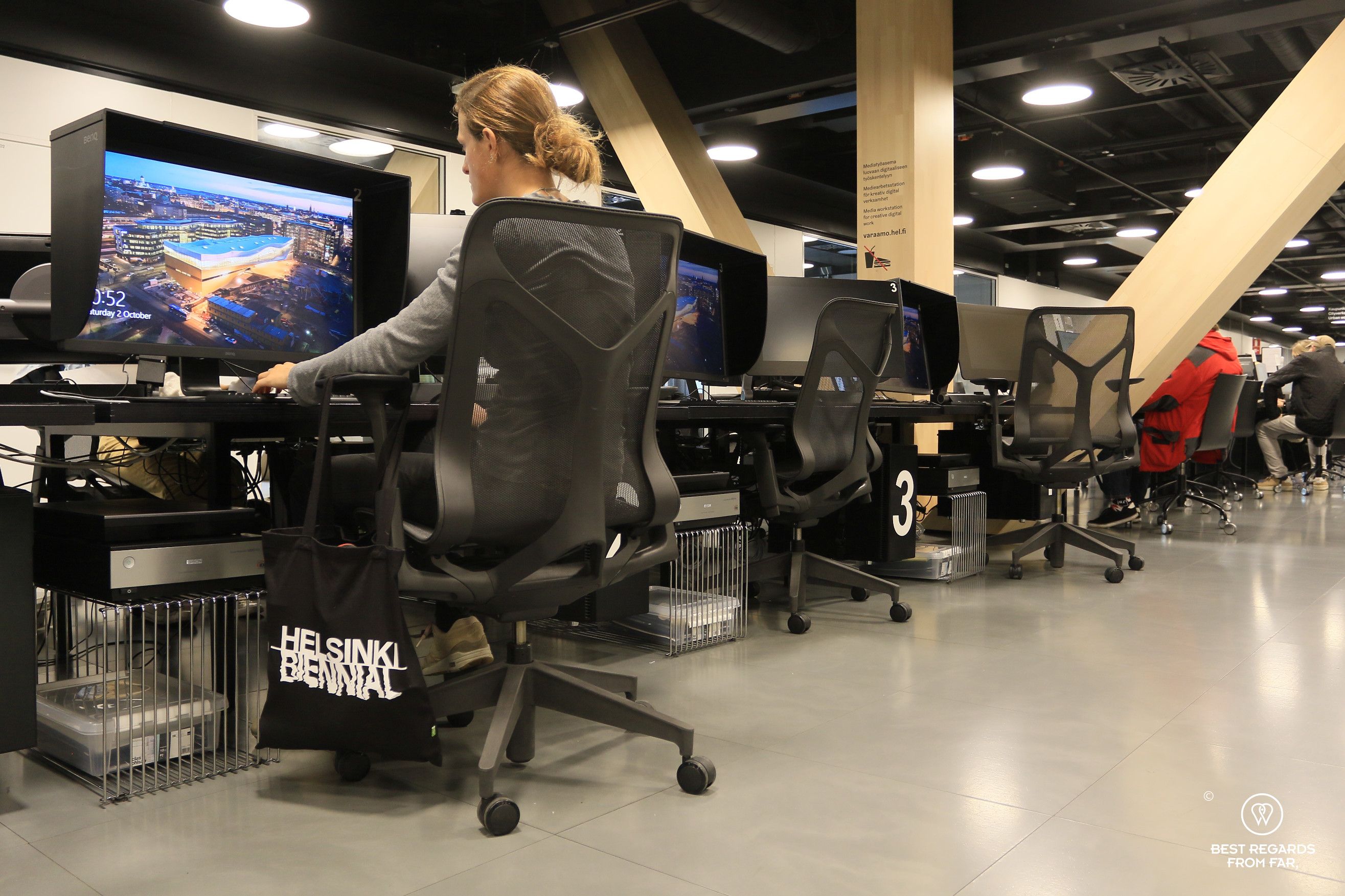 Computers at the Oodi library, Helsinki