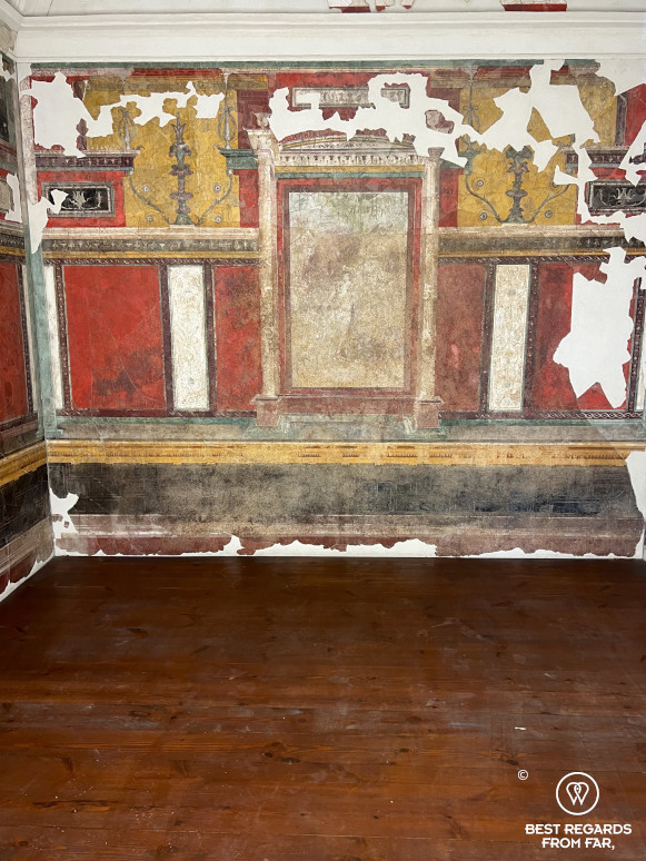 Inside the house of August on Palatine Hill, Rome, Italy