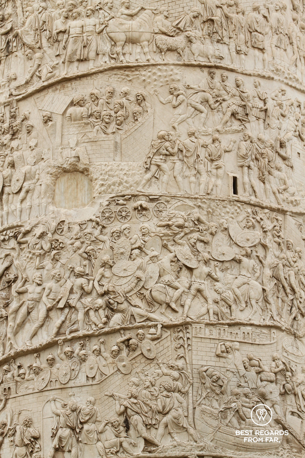 Detail of Trajan's Column, Rome, Italy