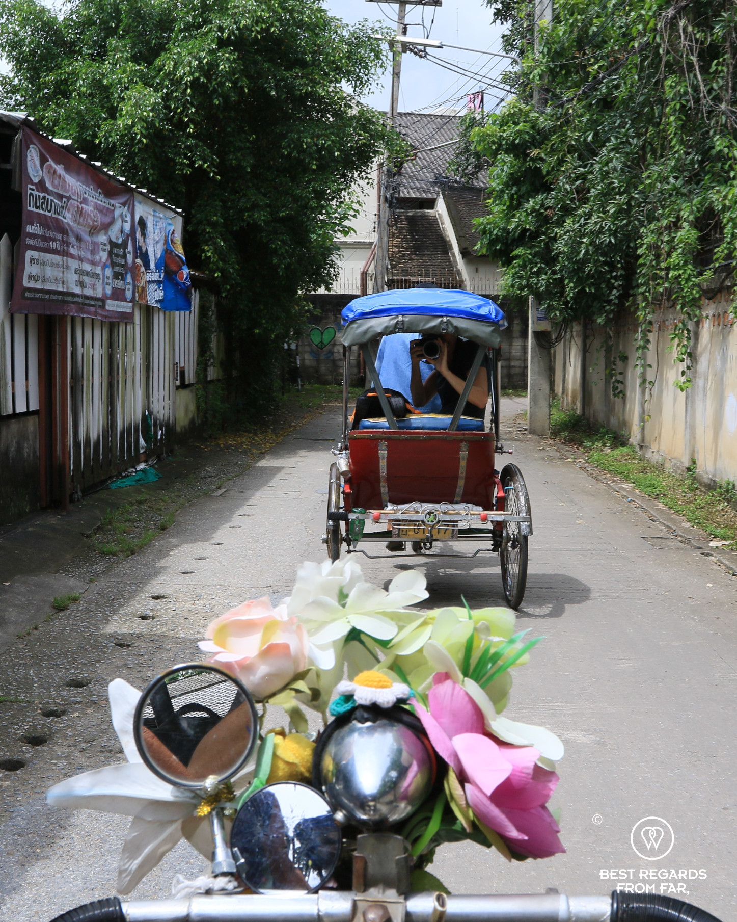 Trishaw in the streets of Chiang Mai