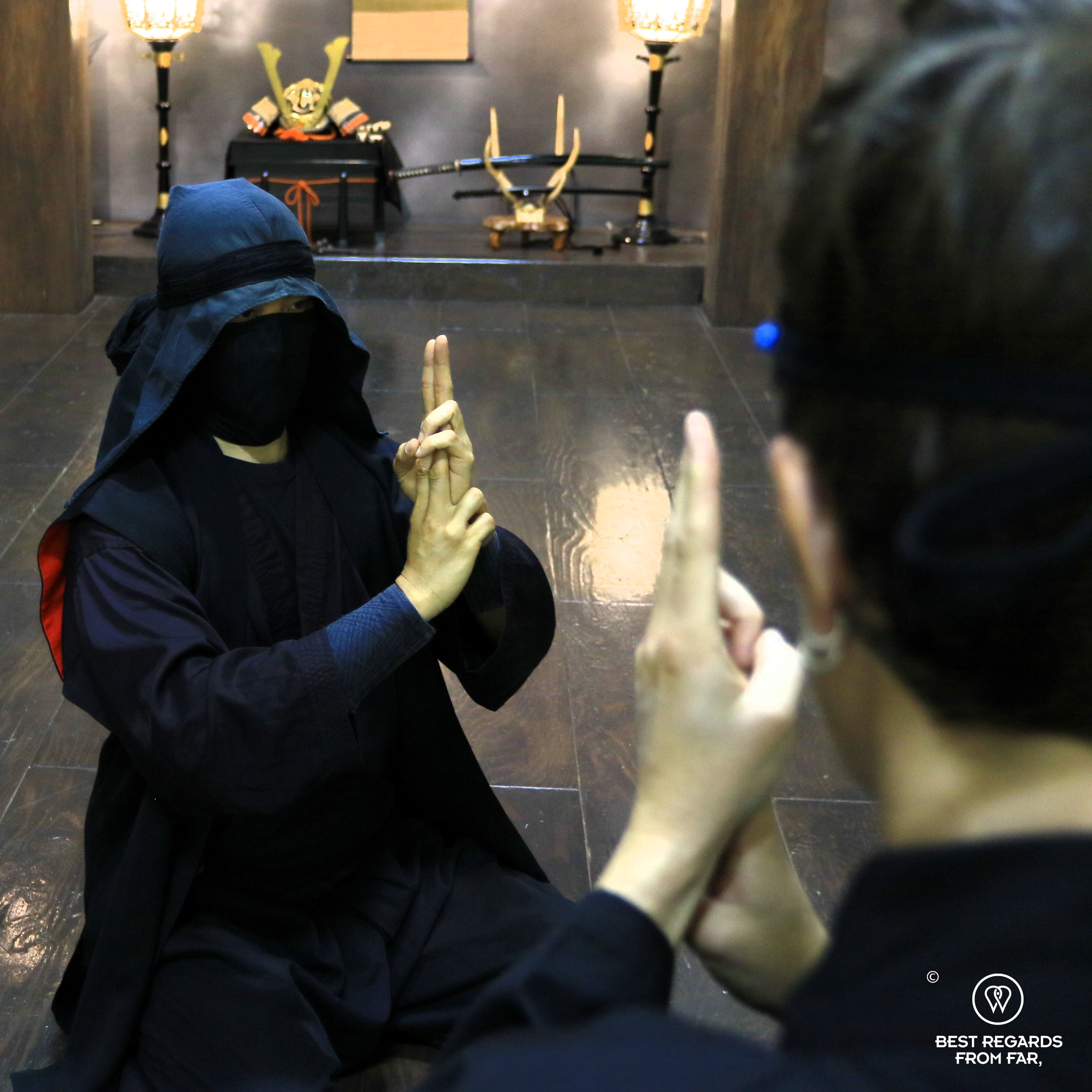 Meditation practice during the Musashi clan ninja workshop