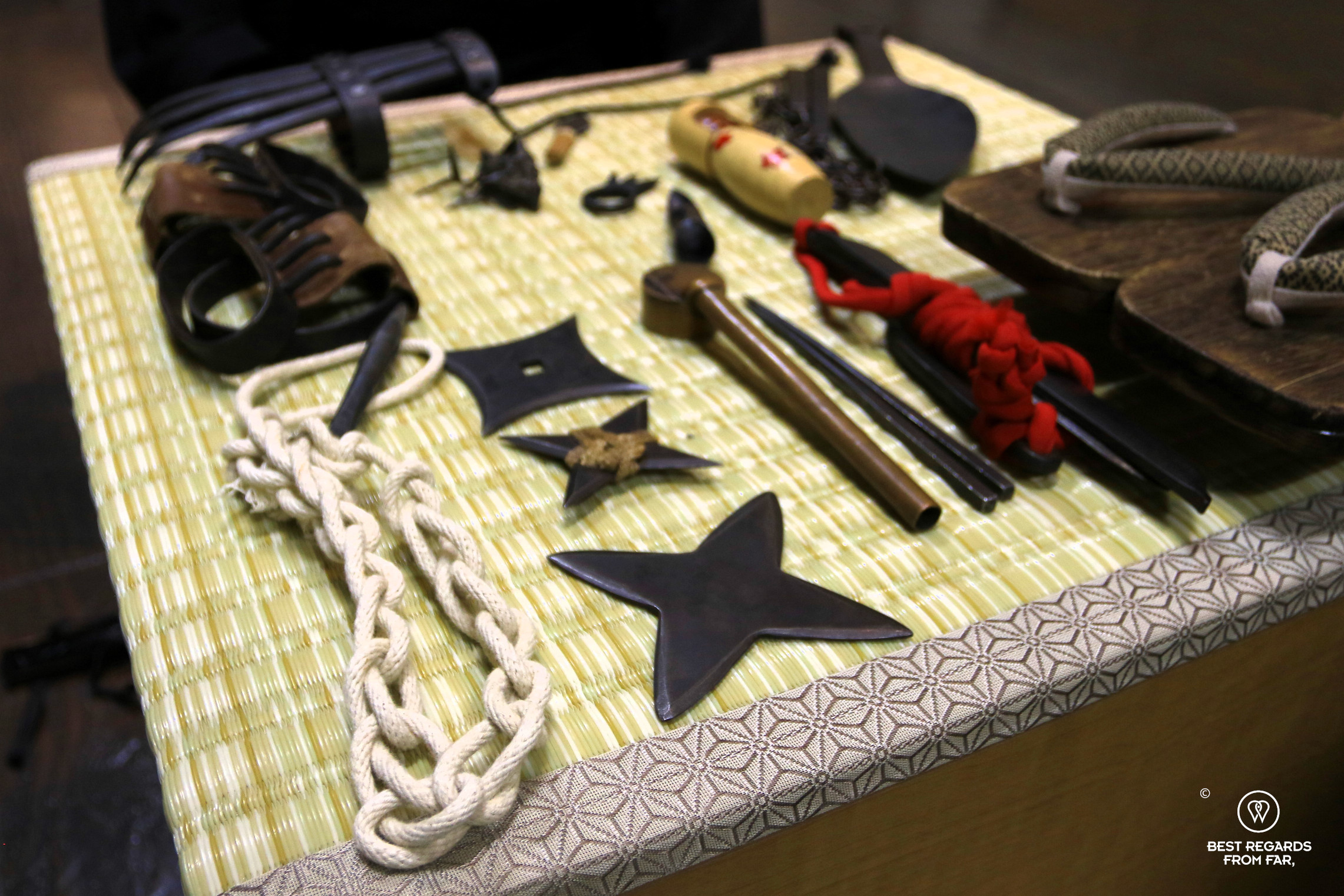 Handcrafted ninja weapons, Musashi clan dojo, Tokyo