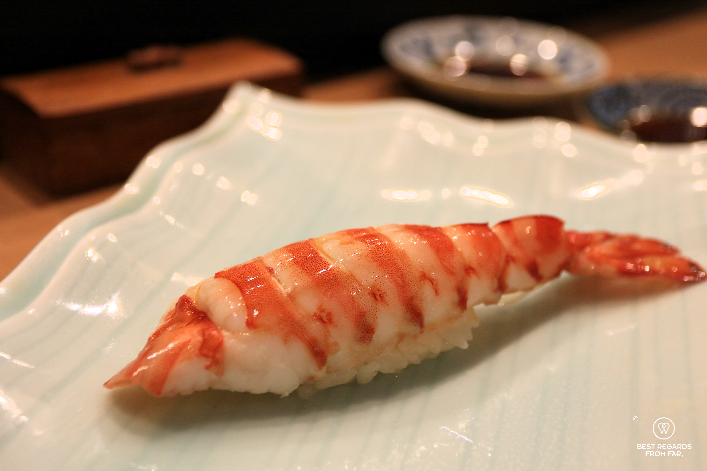 Kuruma prawn (Kuruma ebi) in sushiya