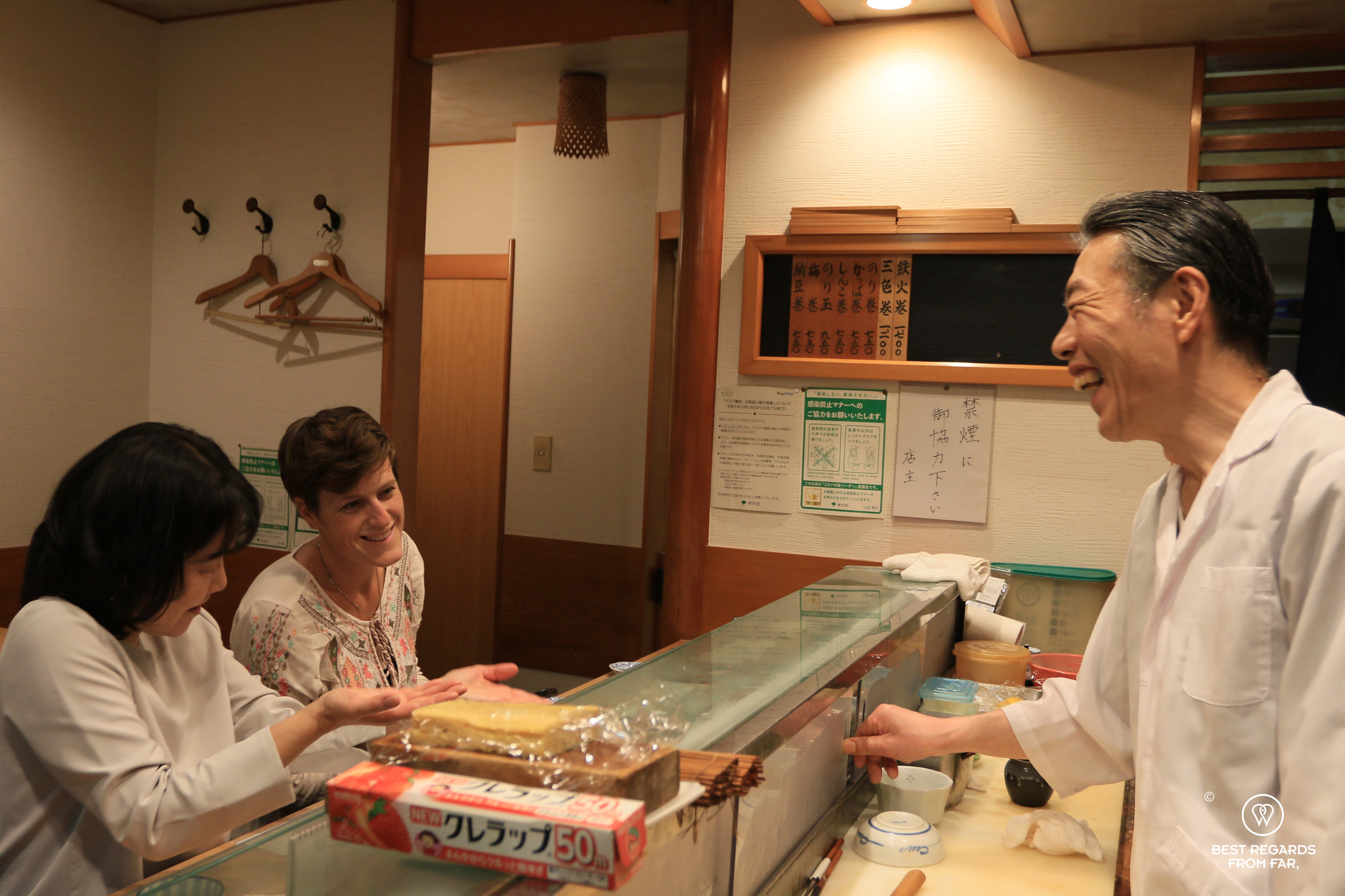 Writer Marcella van Alphen at Sushi University, Tokyo