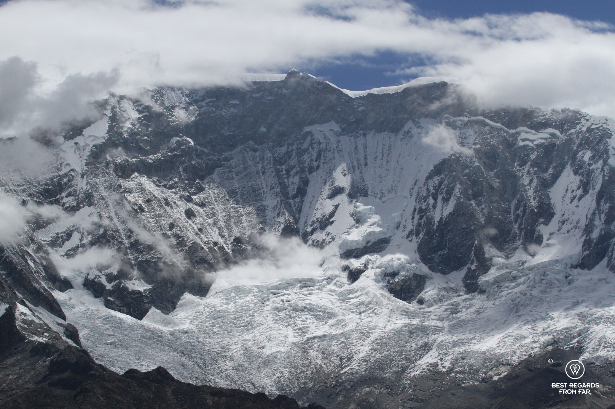 Huascaran, Peru's highest peak from the rear