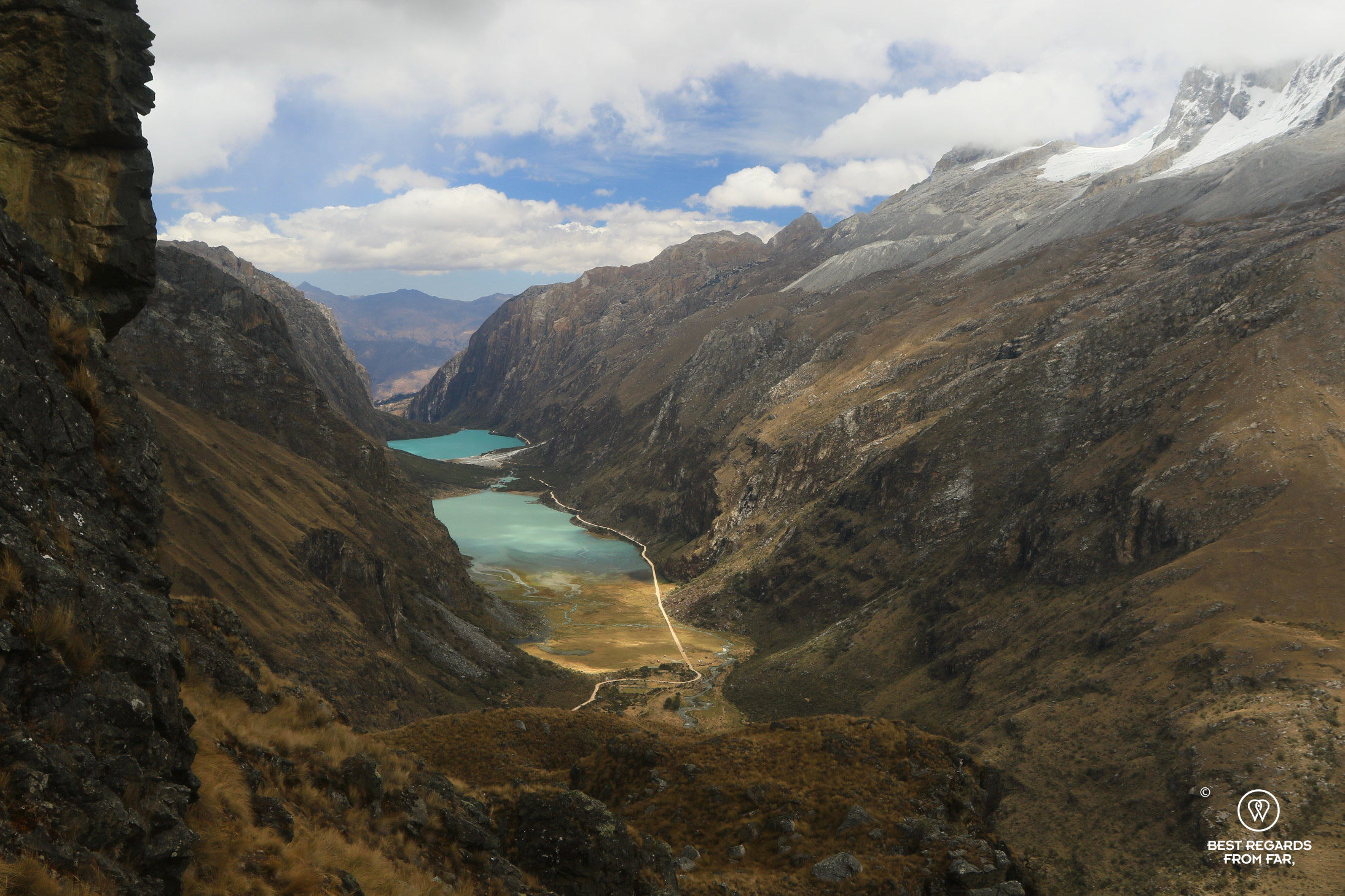 View from Portachualo on the Chinan Cocha and Orkon Cocha lakes, Peru