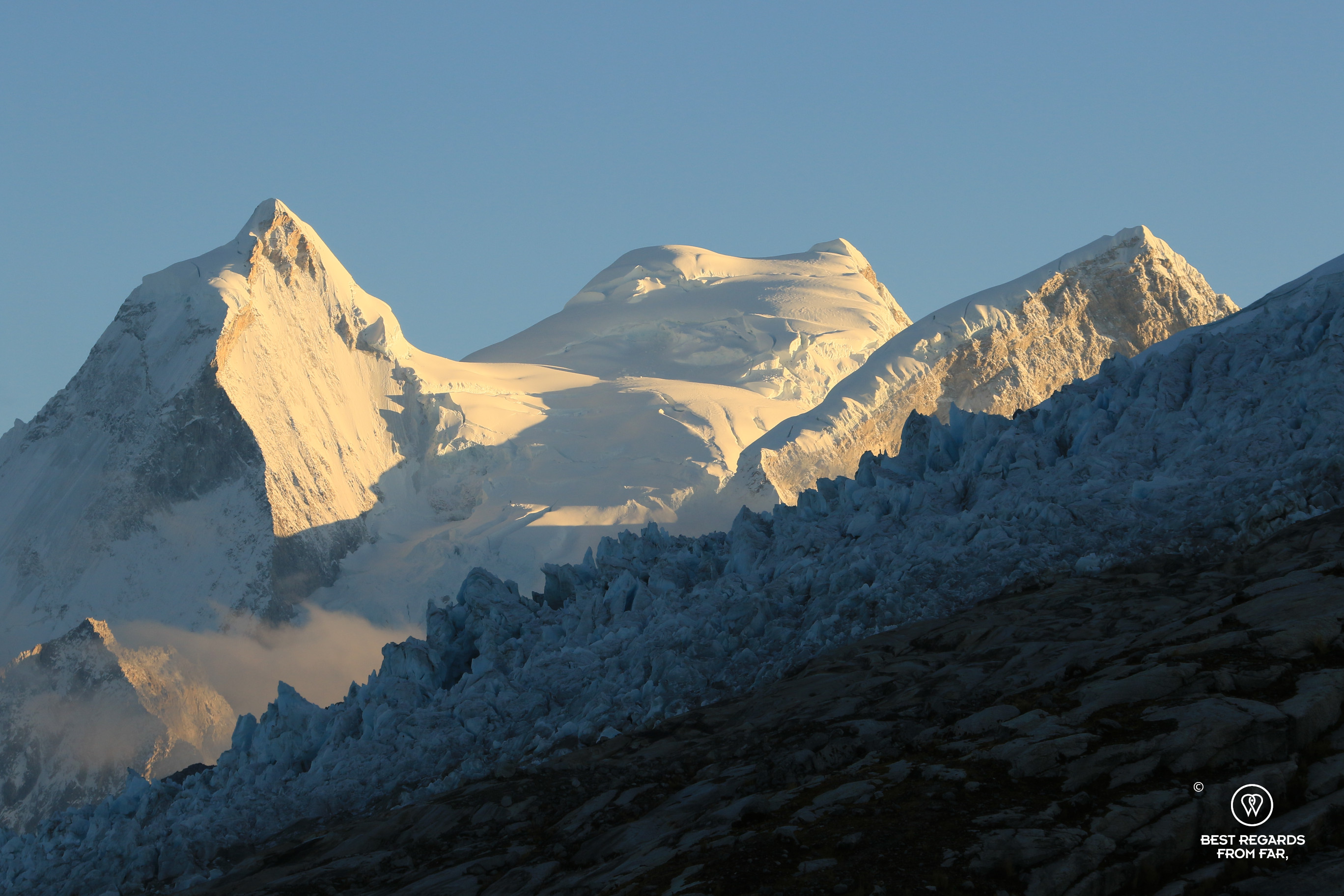 Snow-capped peaks and glaciers of the Cordillera Blanca, Peru