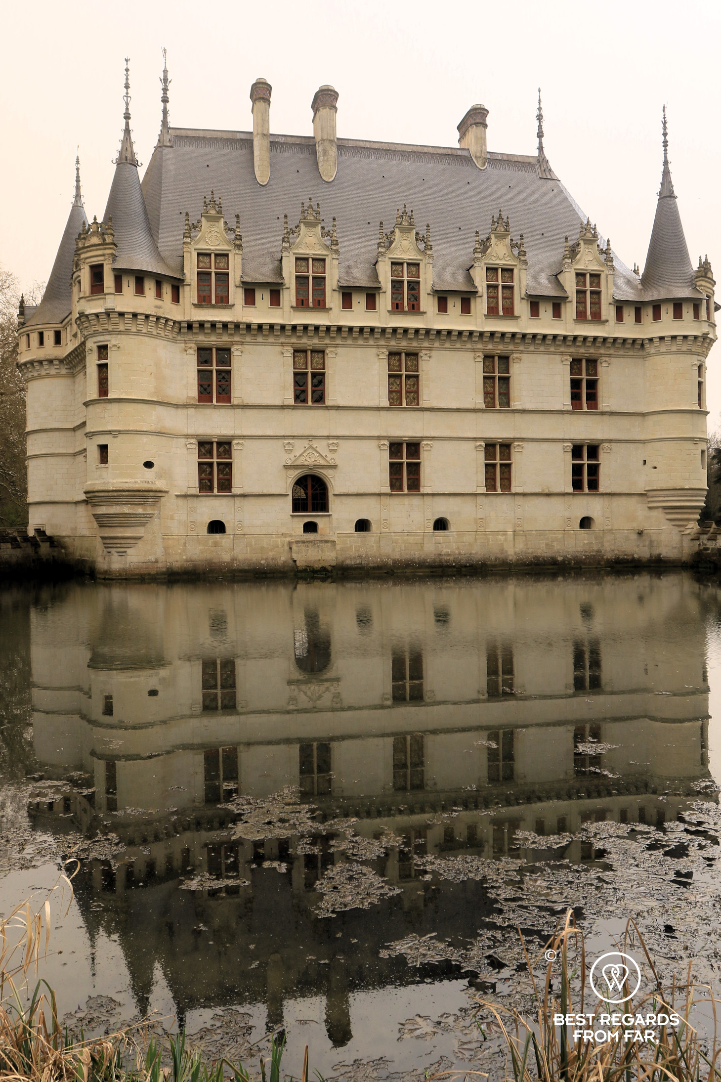 Reflection of Azay le Rideau, Loire Valley Castles