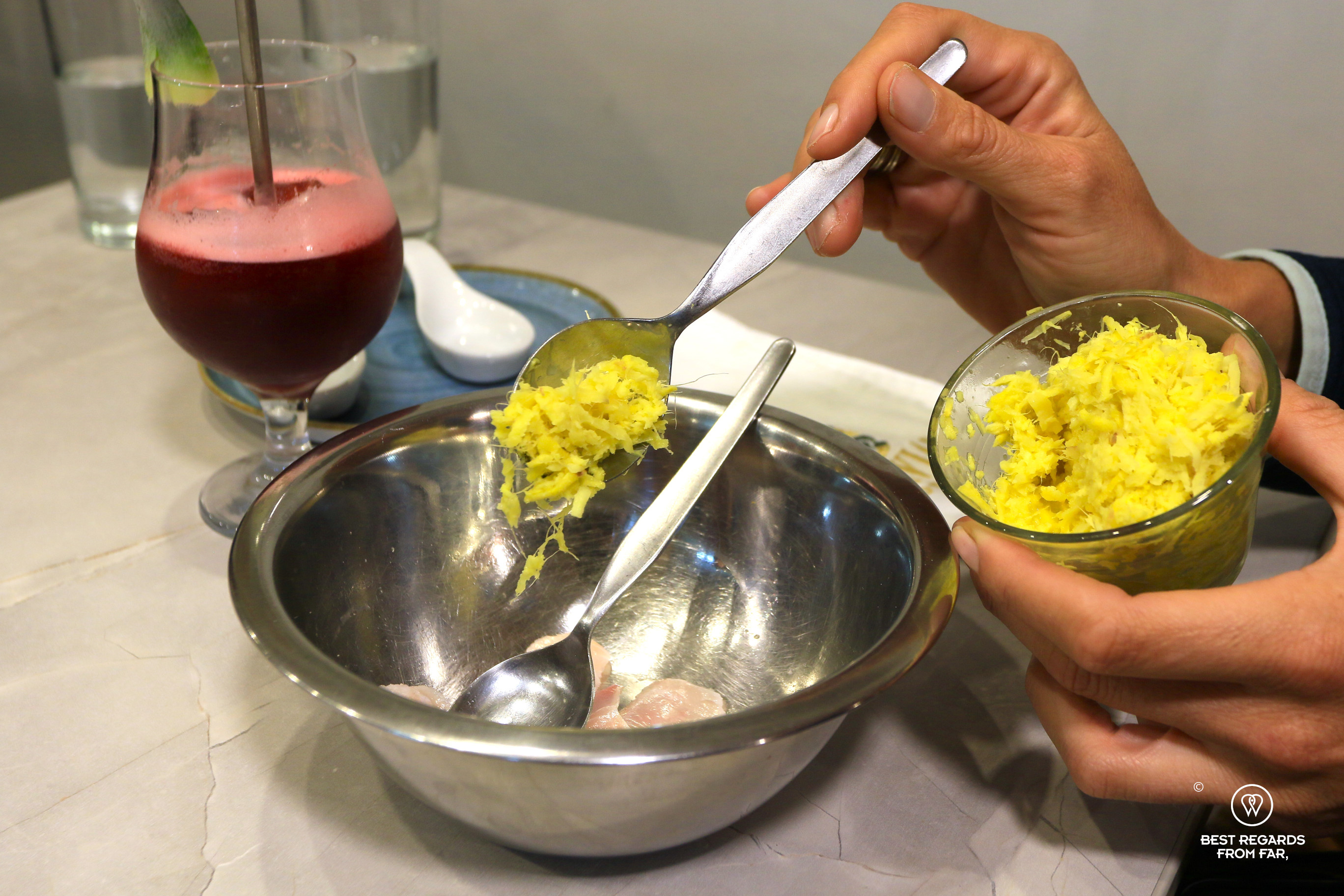 Preparing the ceviche, Peruvian Cusco Flavors