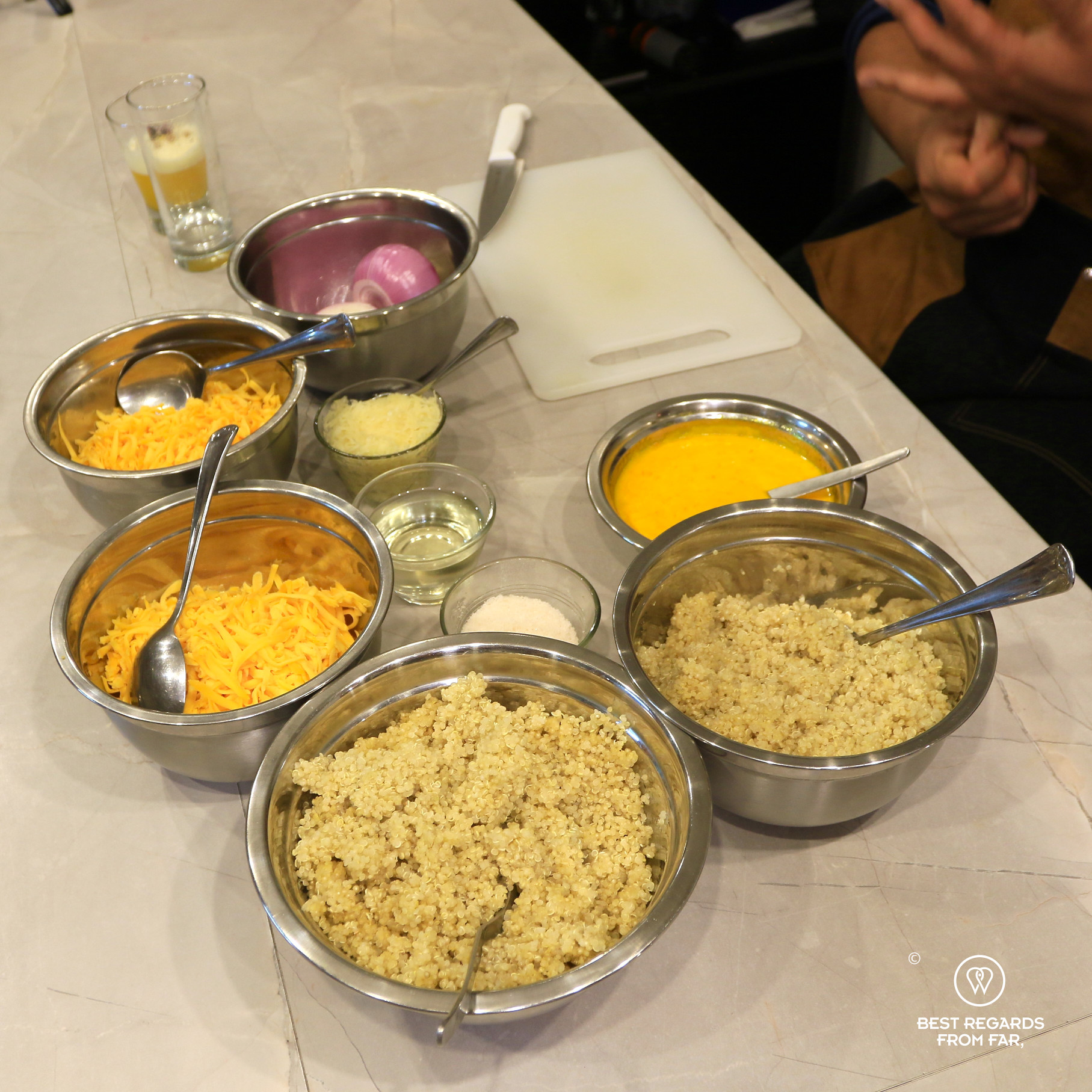 Ingredients for quinoa tamales, Peruvian Cusco Flavors