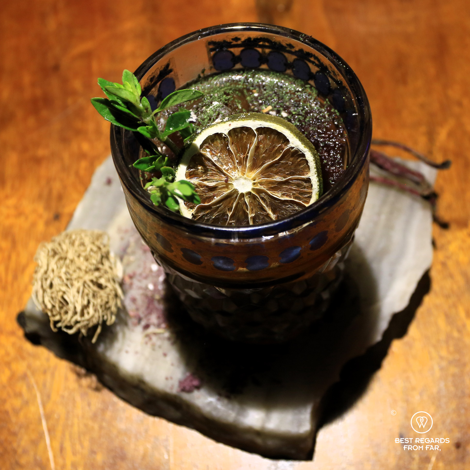 Cocktail at Clandestino restaurant in Arequipa