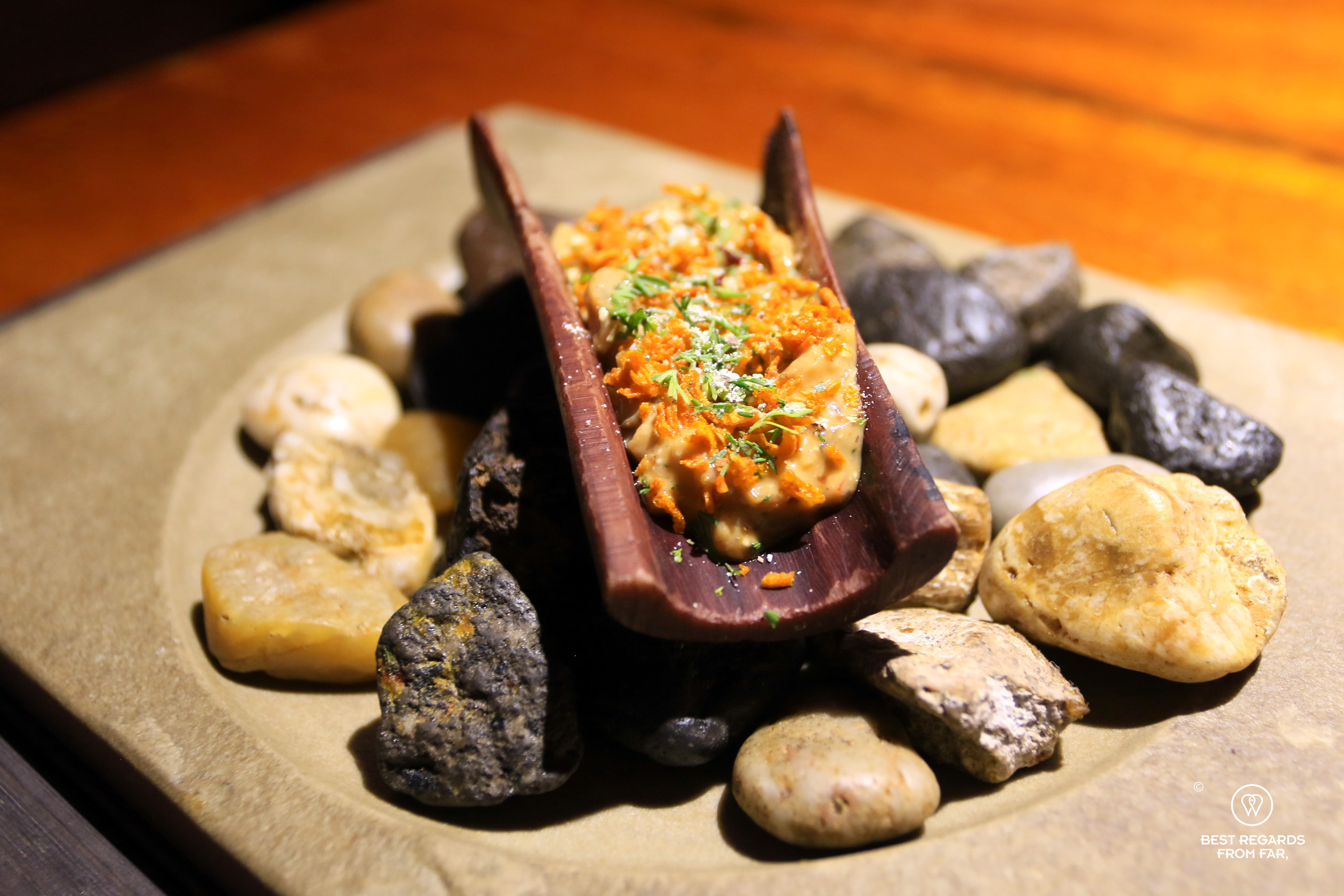 Dish at Clandestino restaurant, Arequipa