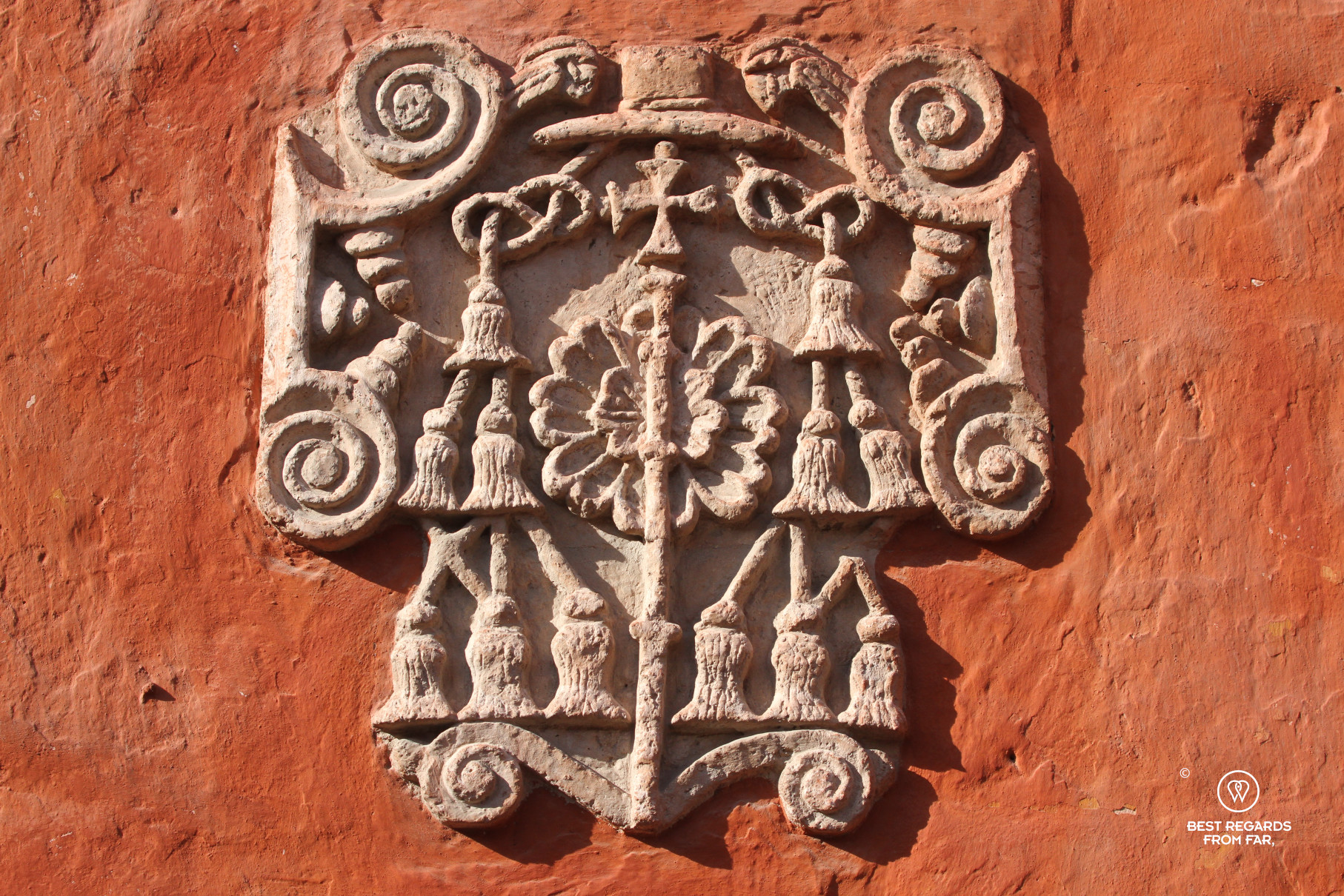 Ornament carved in sillar at the Monastery of Santa Catalina, Arequipa