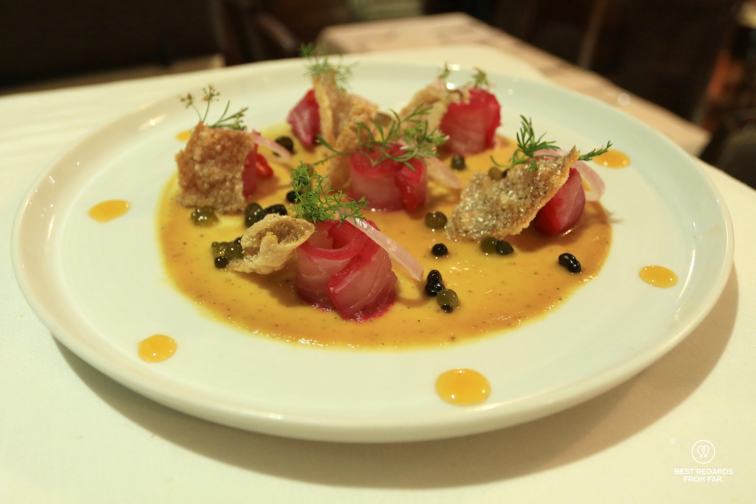 White fish tirado, Cicciolina, Cusco