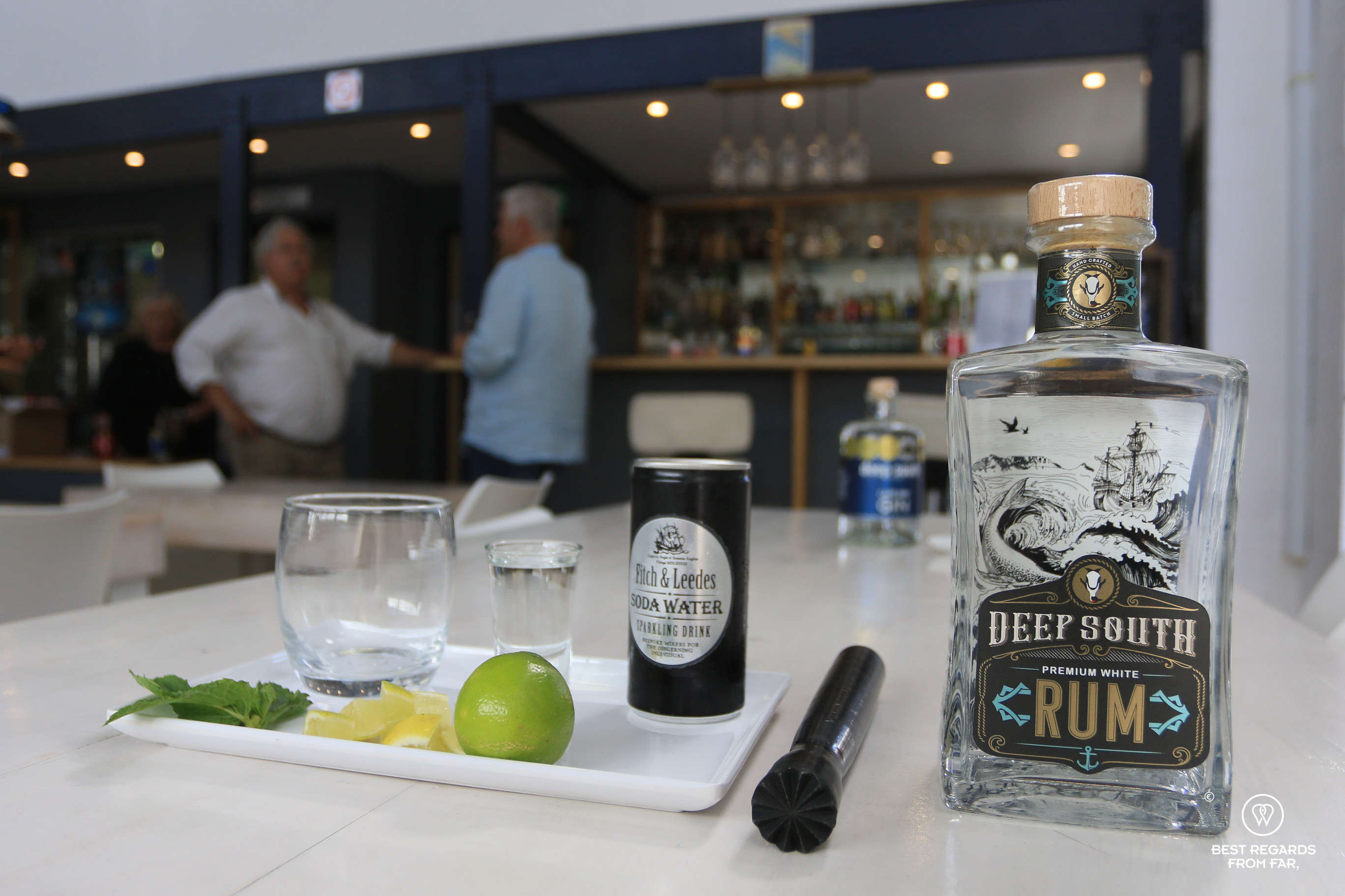 Gin tasting at the Deep South Distillery, Kommetjie