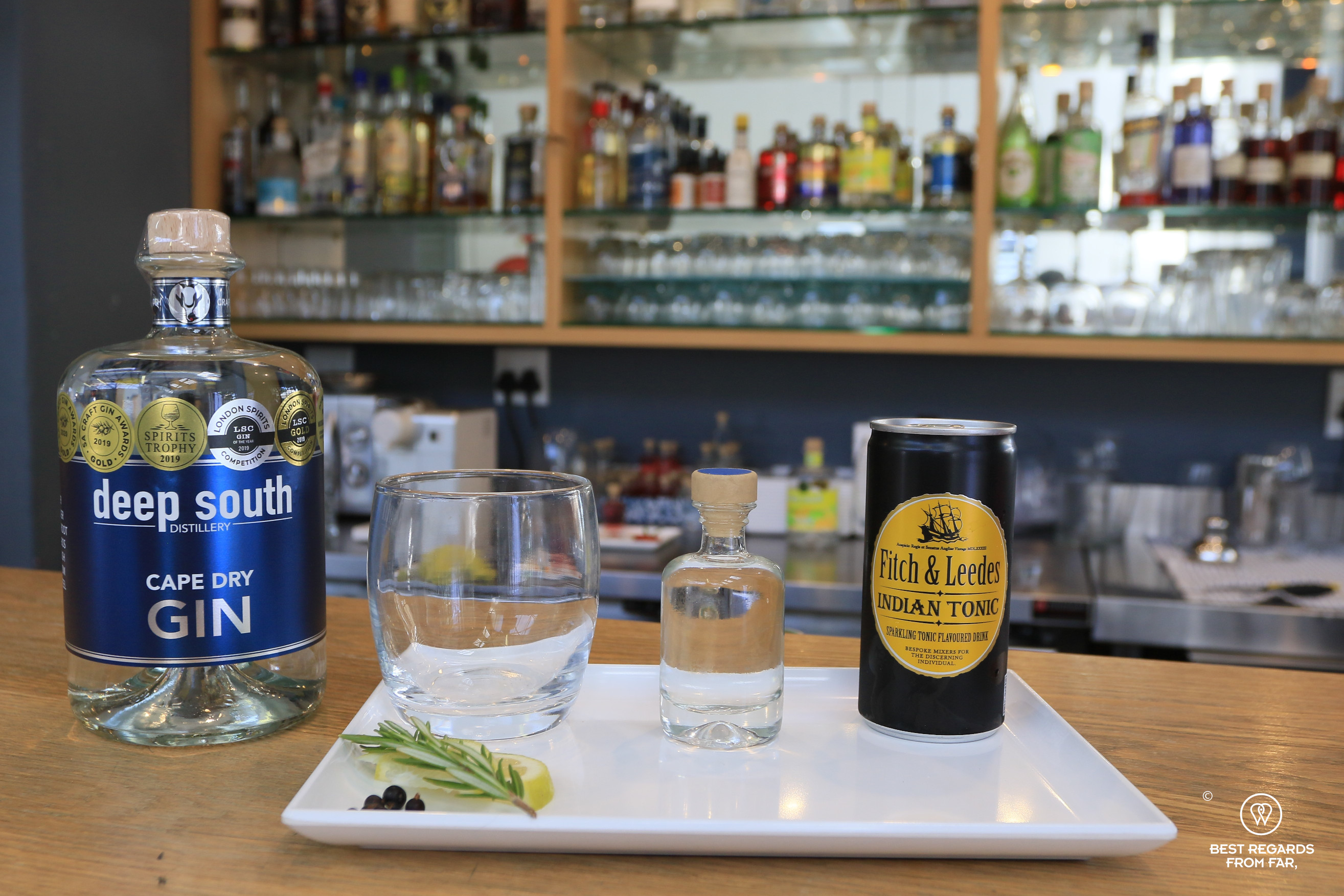 Gin tasting at the Deep South Distillery, Kommetjie