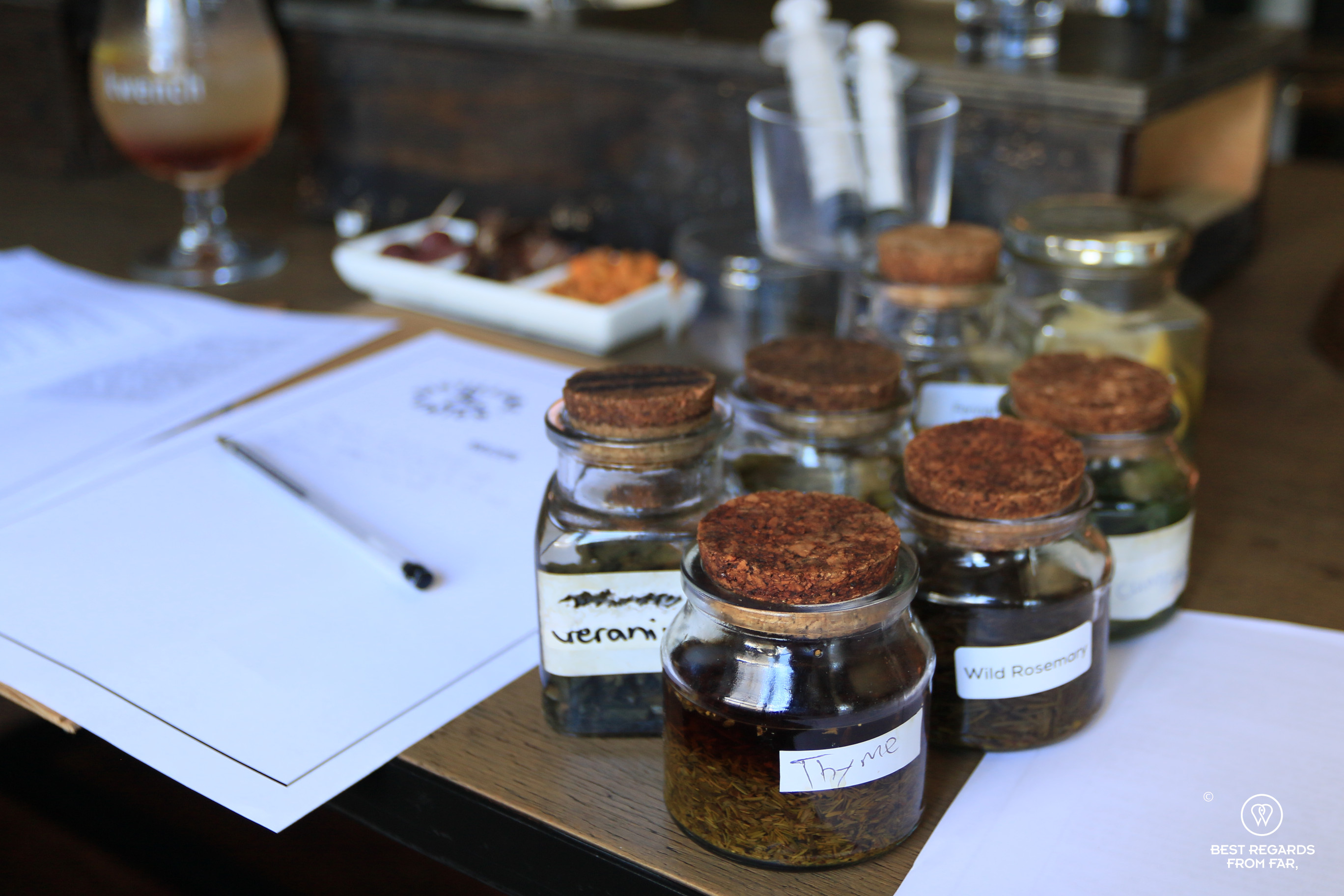 Botanicals at the Distillers & Union gin making workshop, Cape Town
