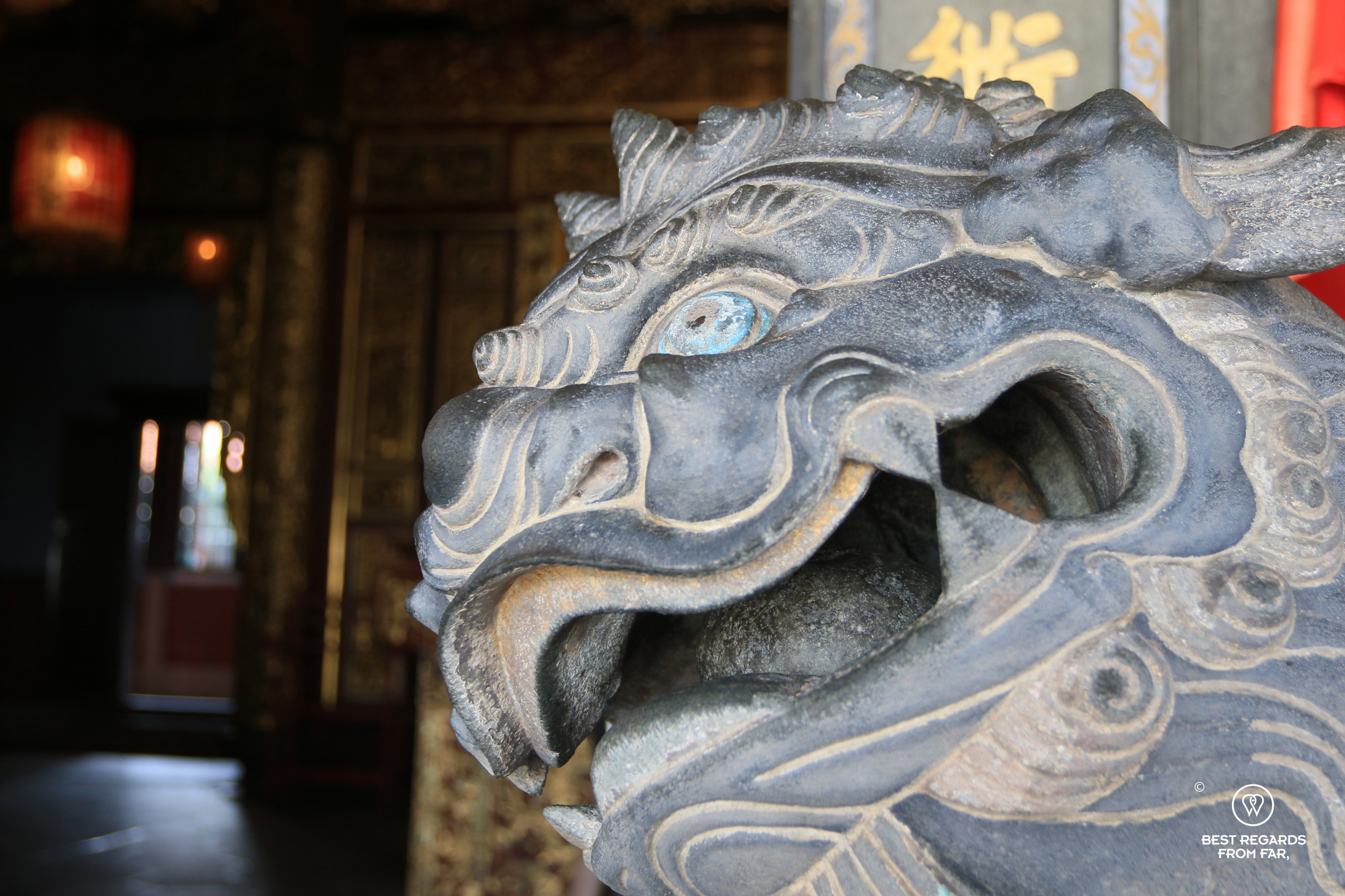 Khoo Kongsi stone sculpture in George Town, Penang.