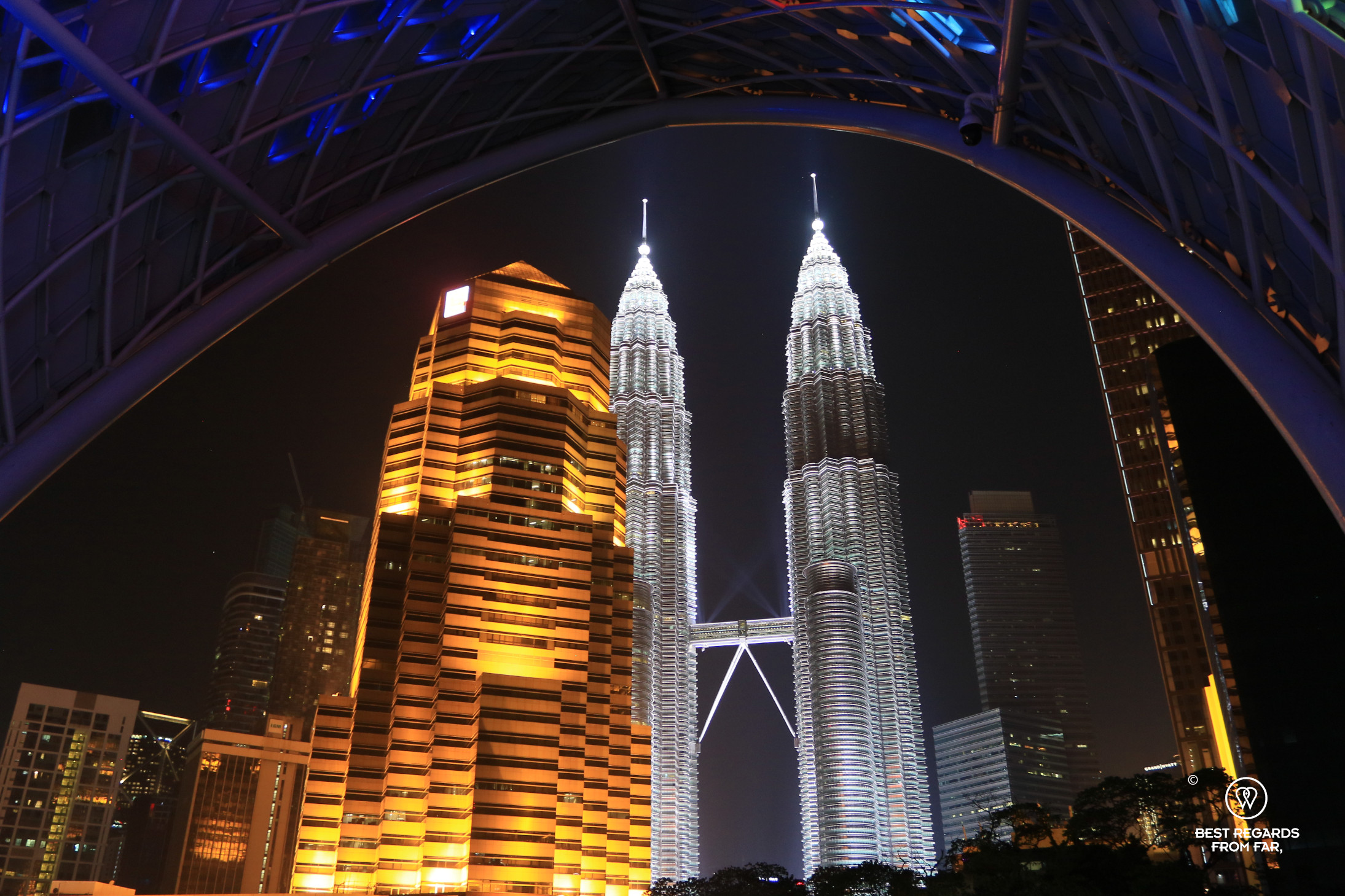 Petronas Towers by night, Kuala Lumpur, Malaysia