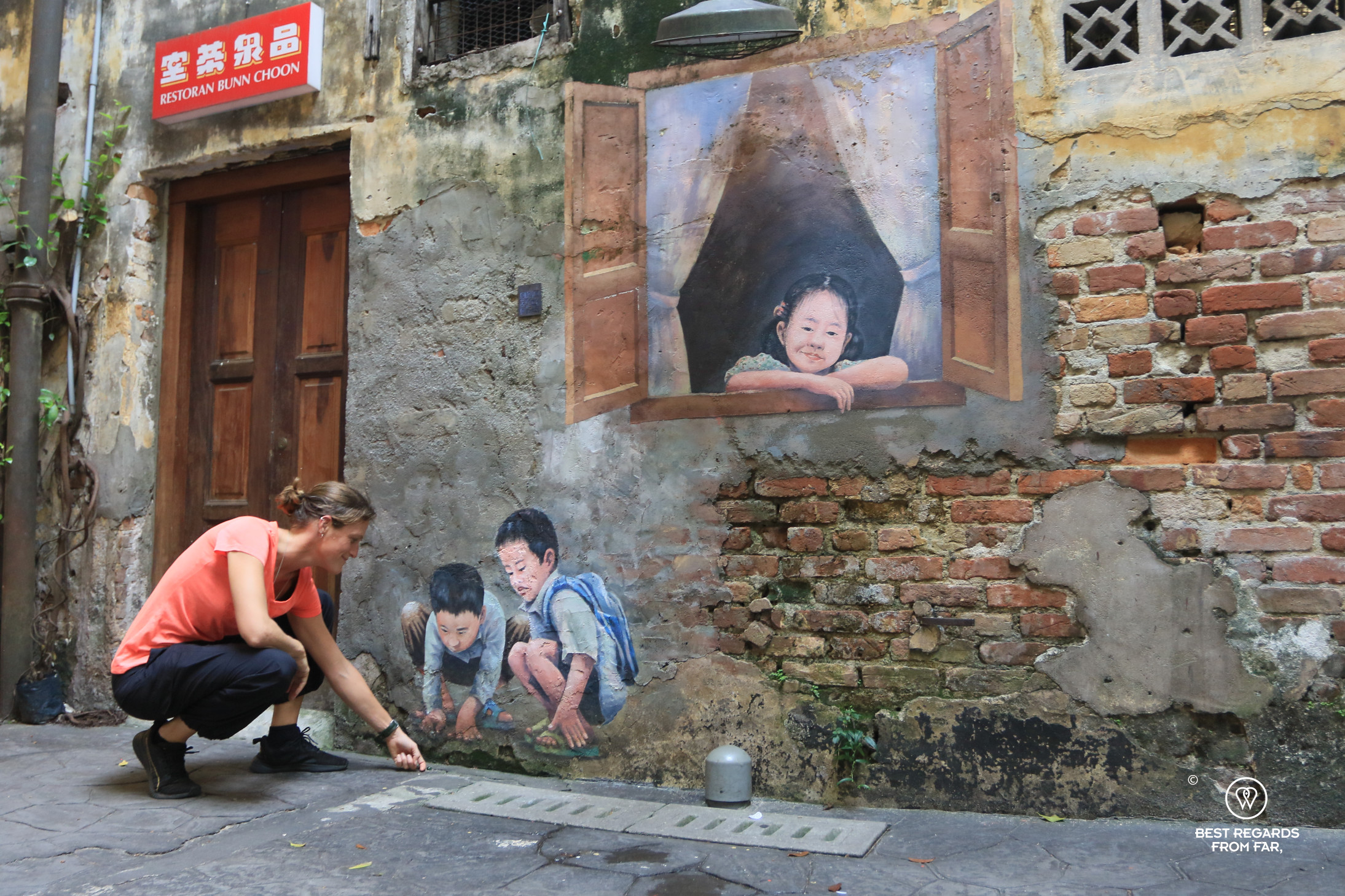 Kwai Chai Hong street art mural, Kuala Lumpur, Malaysia