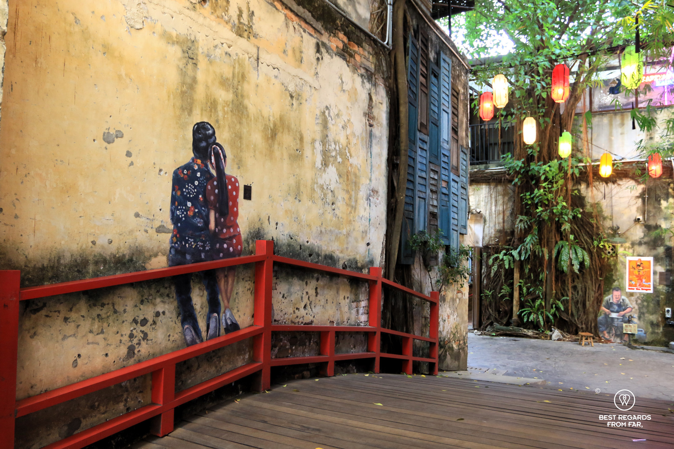 Kwai Chai Hong street art mural, Kuala Lumpur, Malaysia