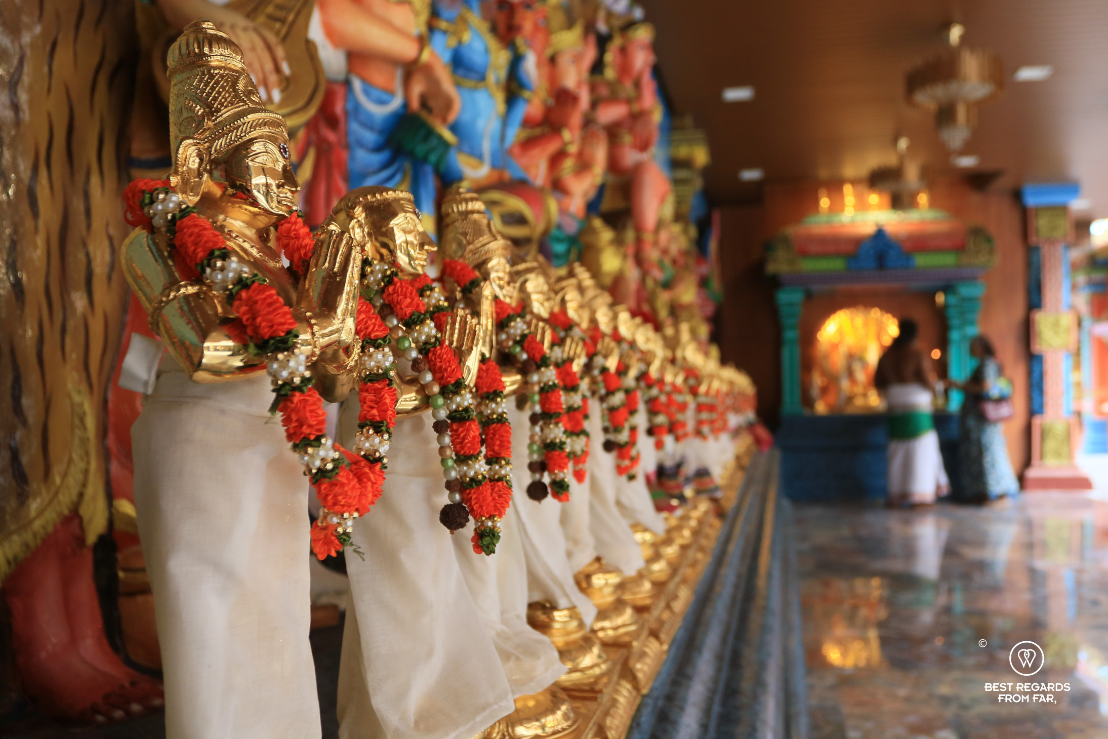 Sri Mahamariamman Temple, close up of Hindu statues