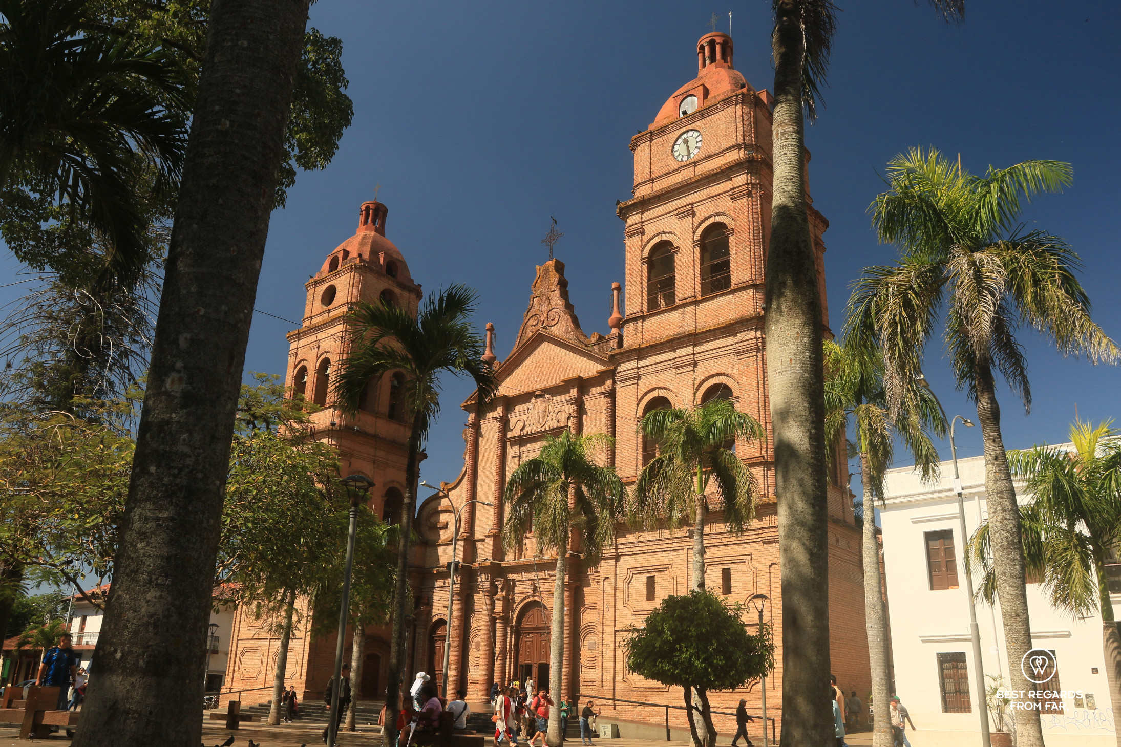 The brick cathedral of Santa Cruz de la Sierra.