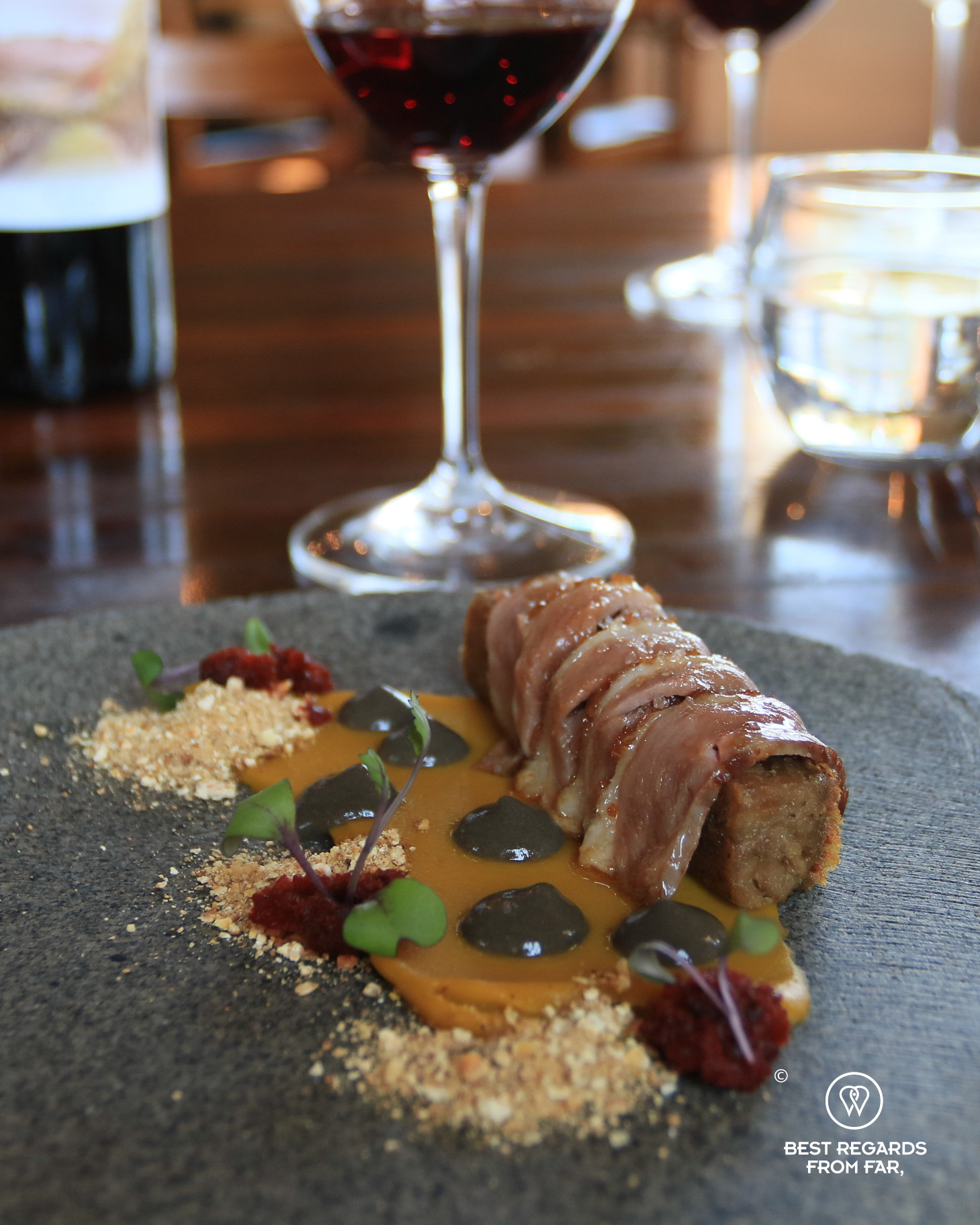 Duck at Gustu restaurant in La Paz.