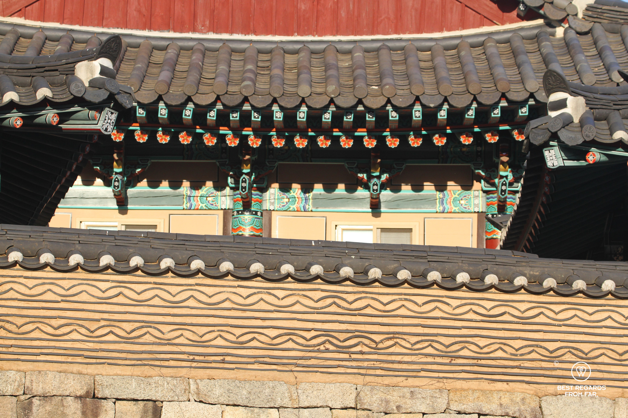 Wall details at Haeinsa temple.