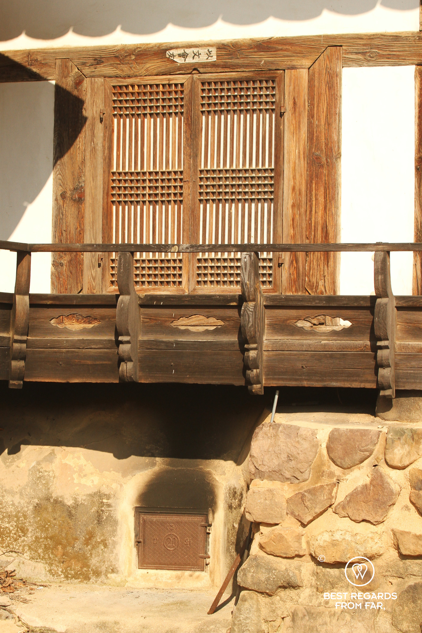 The underfloor heating of a traditional hanok house in Hahoe folk village.
