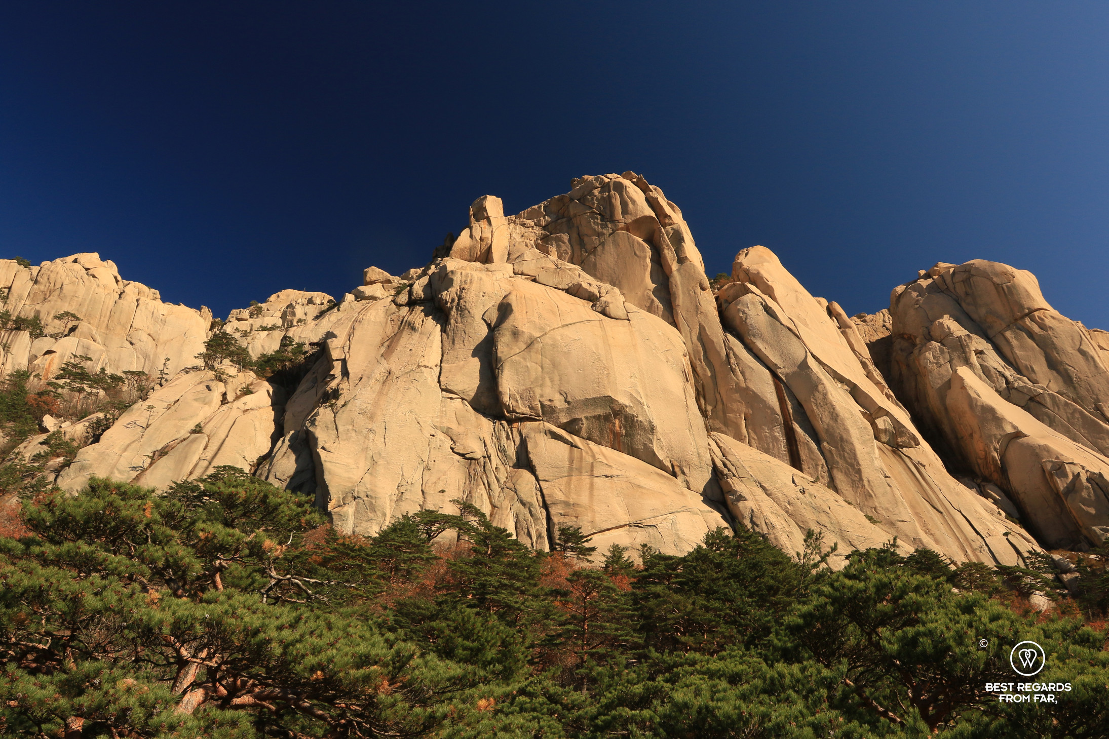 The Ulsan bawi rocks in Seoraksan National Park, South Korea.