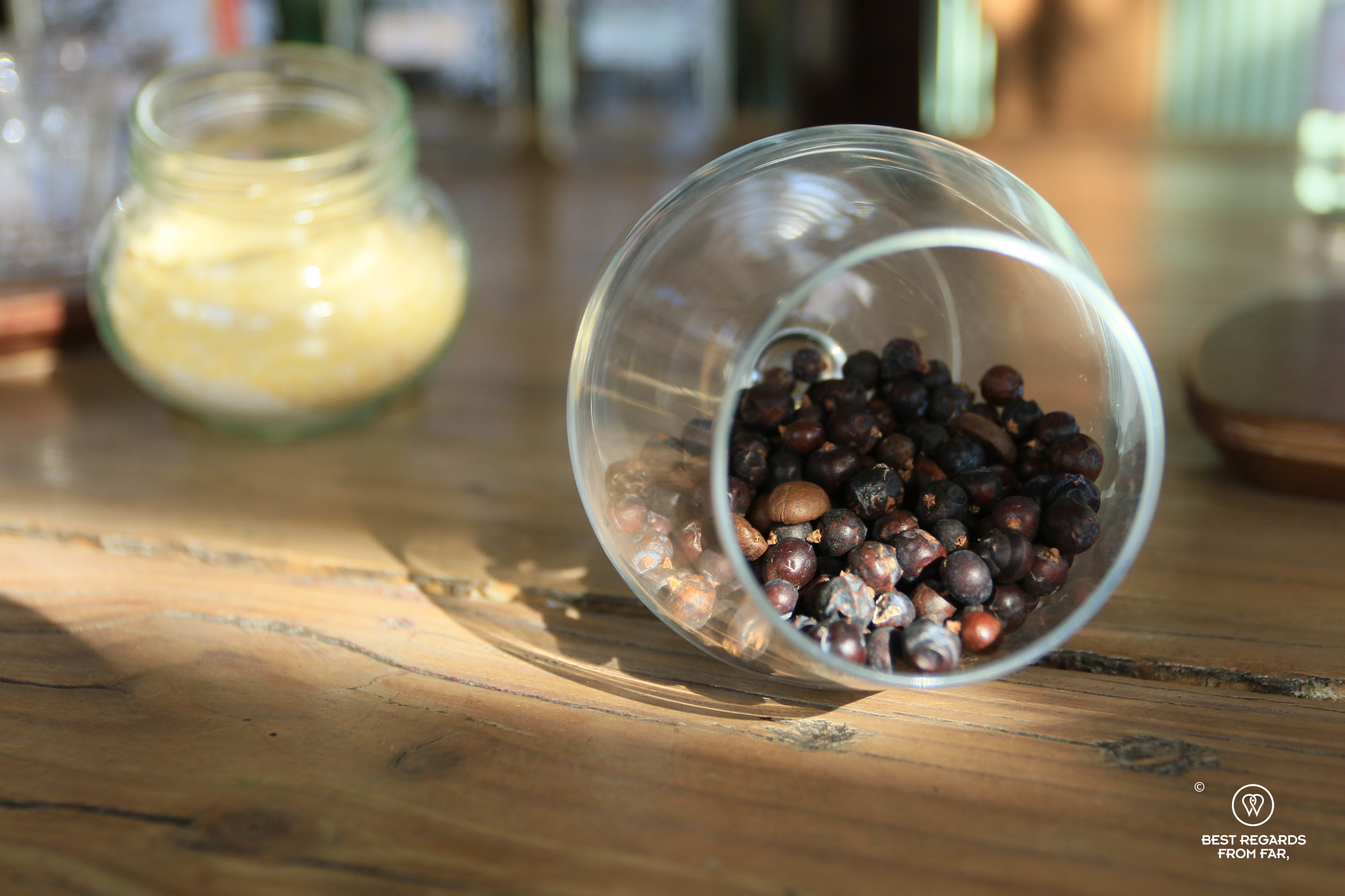 Genever and corn starch to make gin at Pienaar and Son in Cape Town.