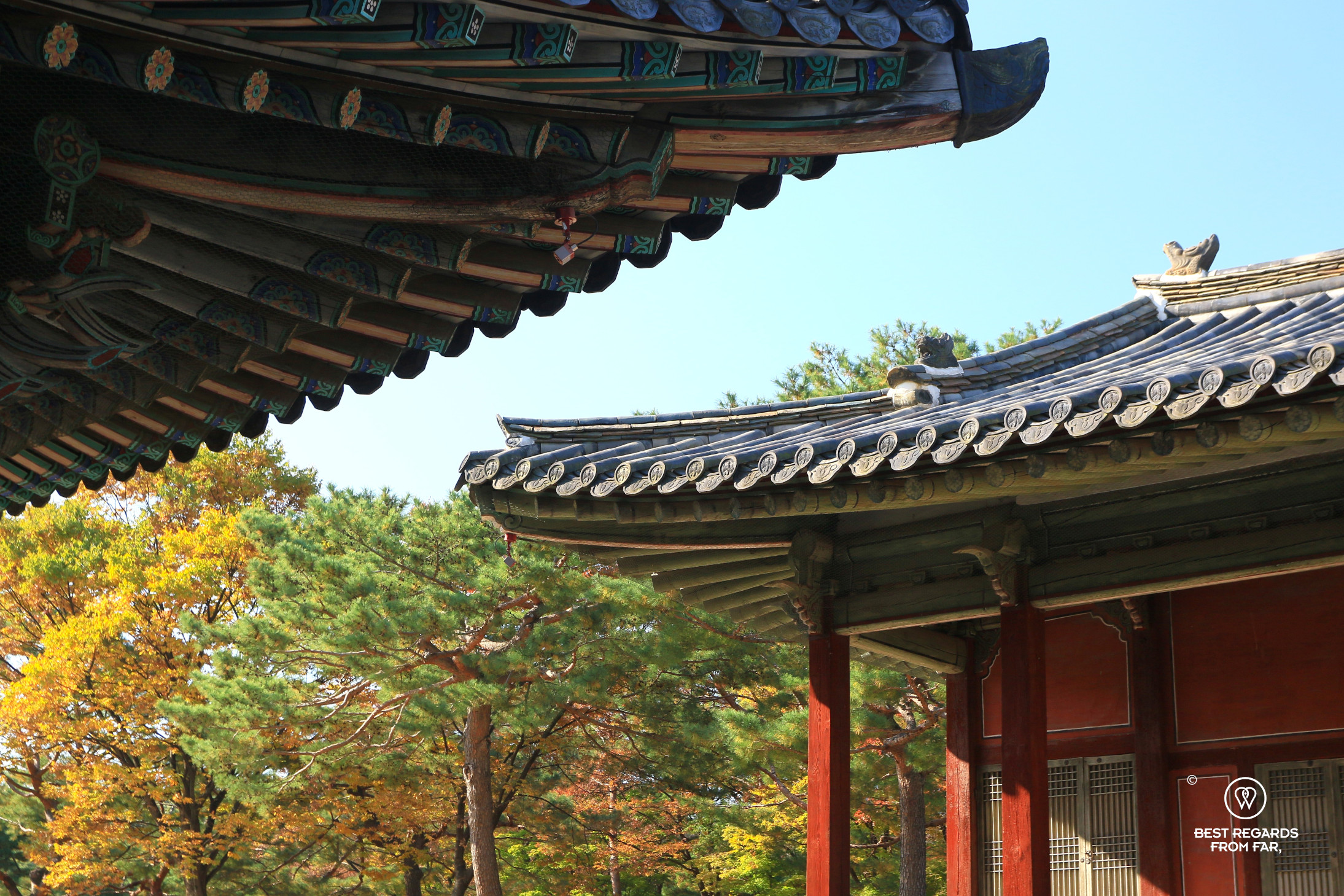 Roof tops at the Changdeokgung Palace in Seoul.
