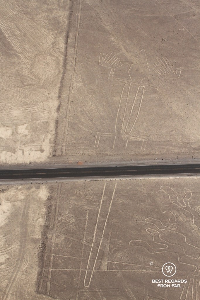 Nazca Lines cut by the Panamerican highway.