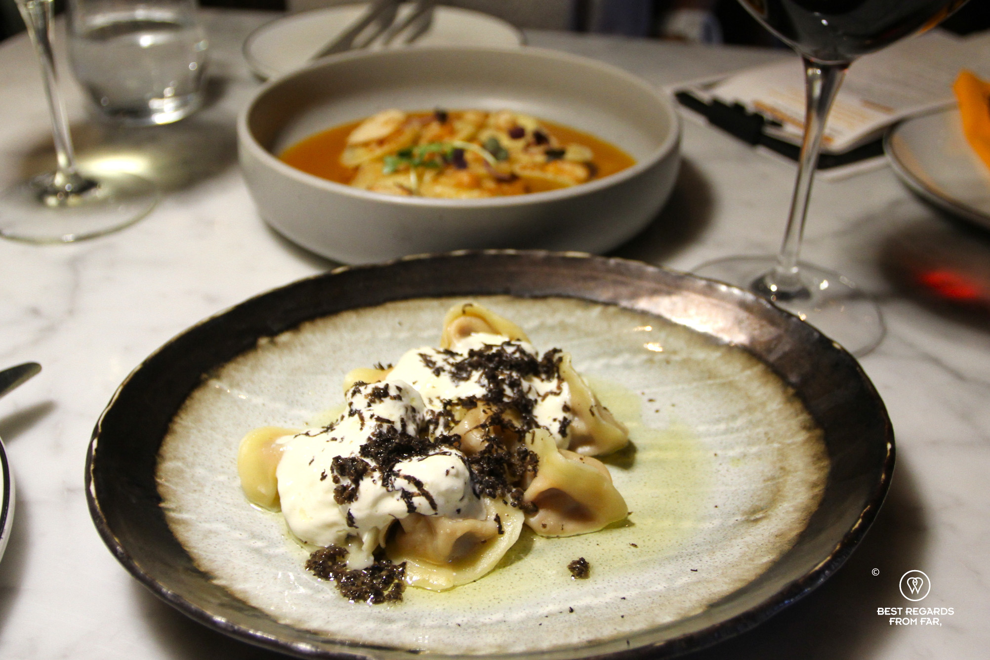 Beautifully plated pasta dish at Scala Pasta Bar in Cape Town.
