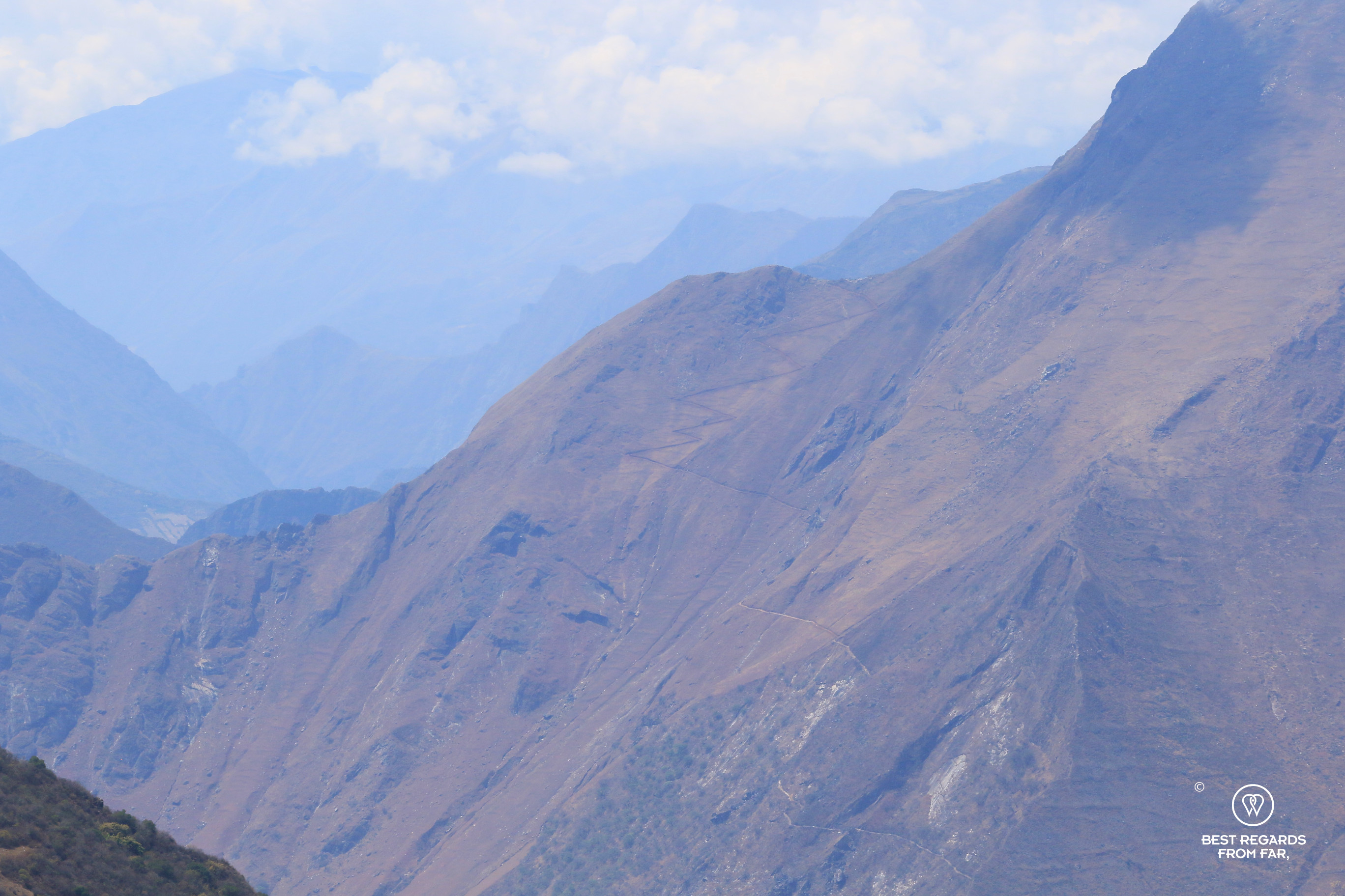 View on the day 1 trail from Choquequirao.
