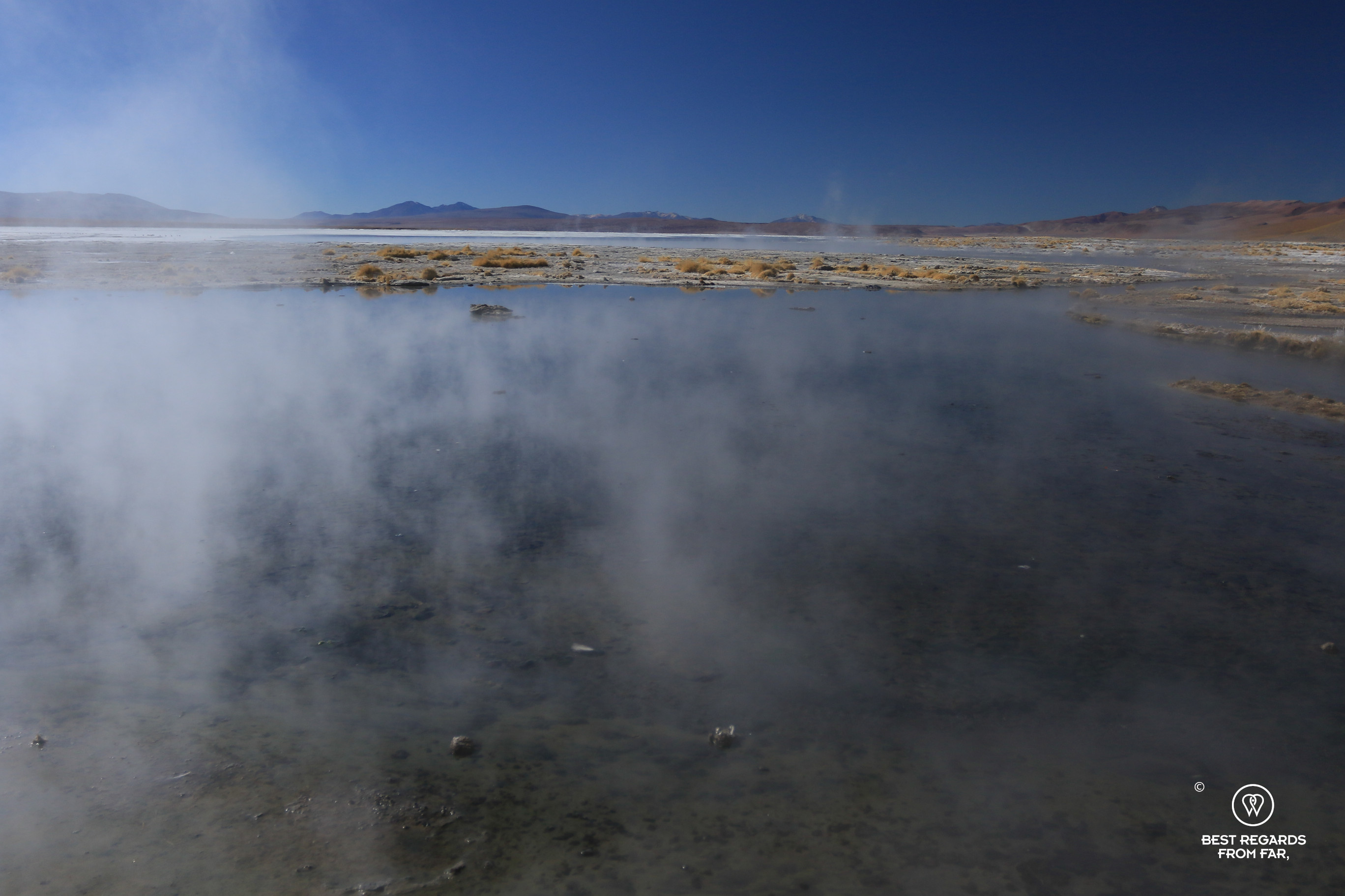 Lake by the therms of Polques in Bolivia.
