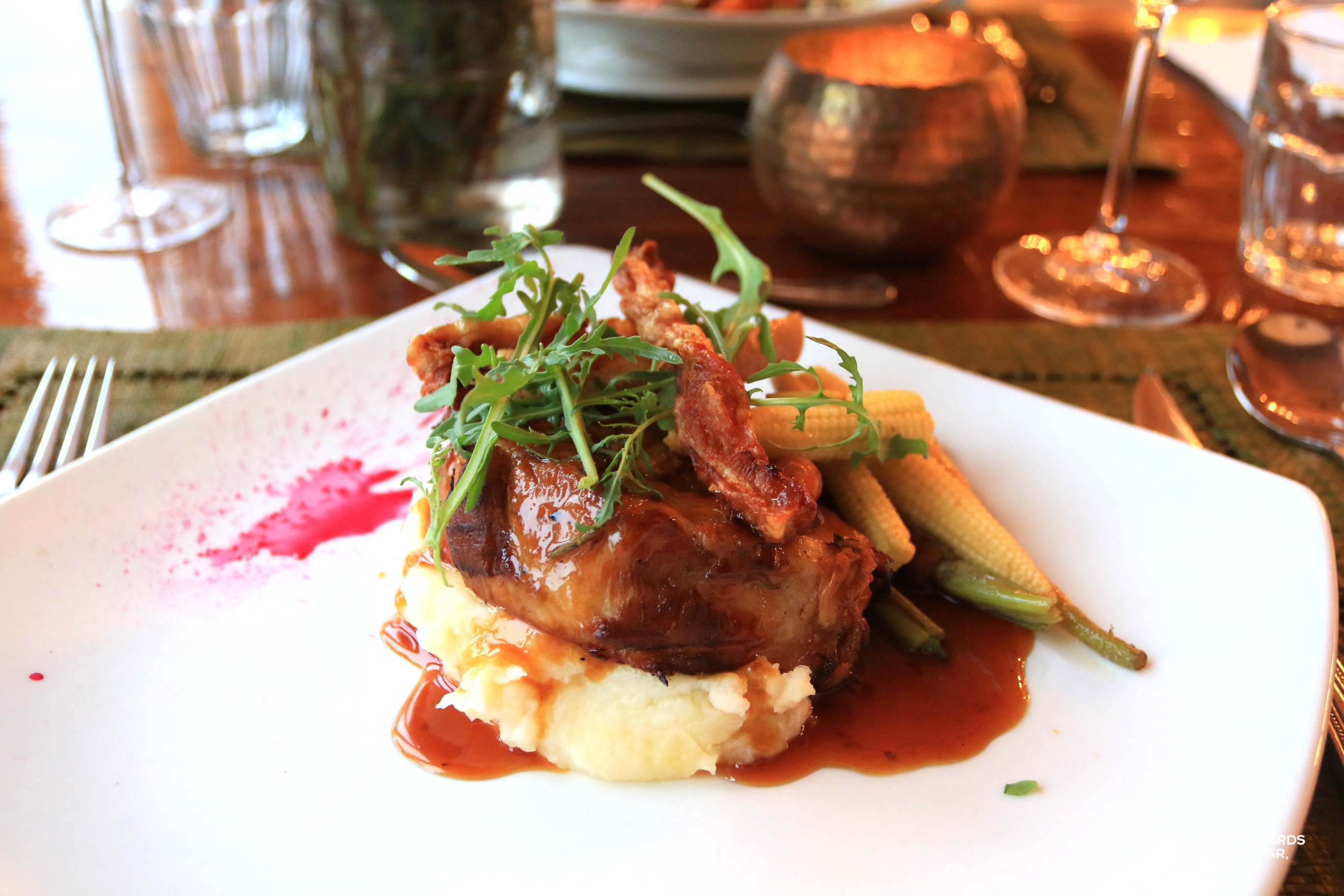 Candlelit dinner at De Hoop Nature Reserve.
