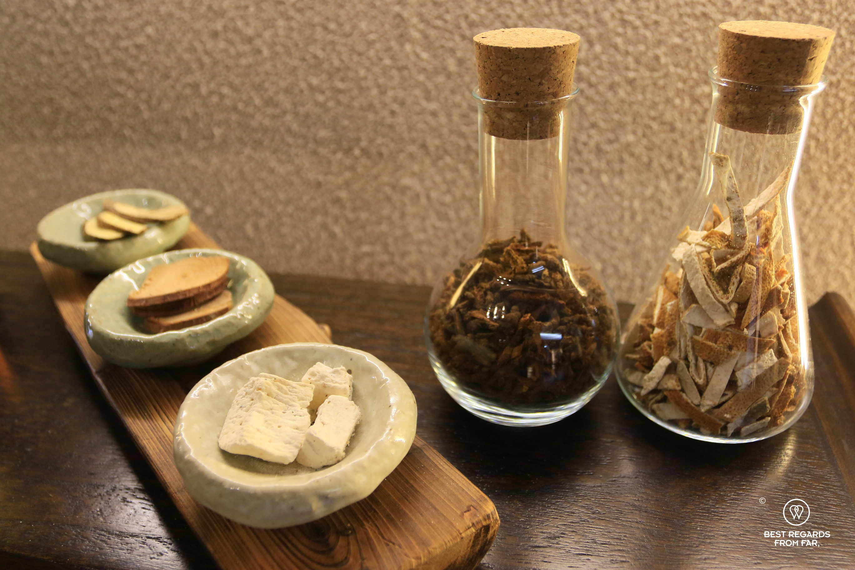 Traditional Korean ointments at Yeo Yong Guk Korean Spa in Seoul.